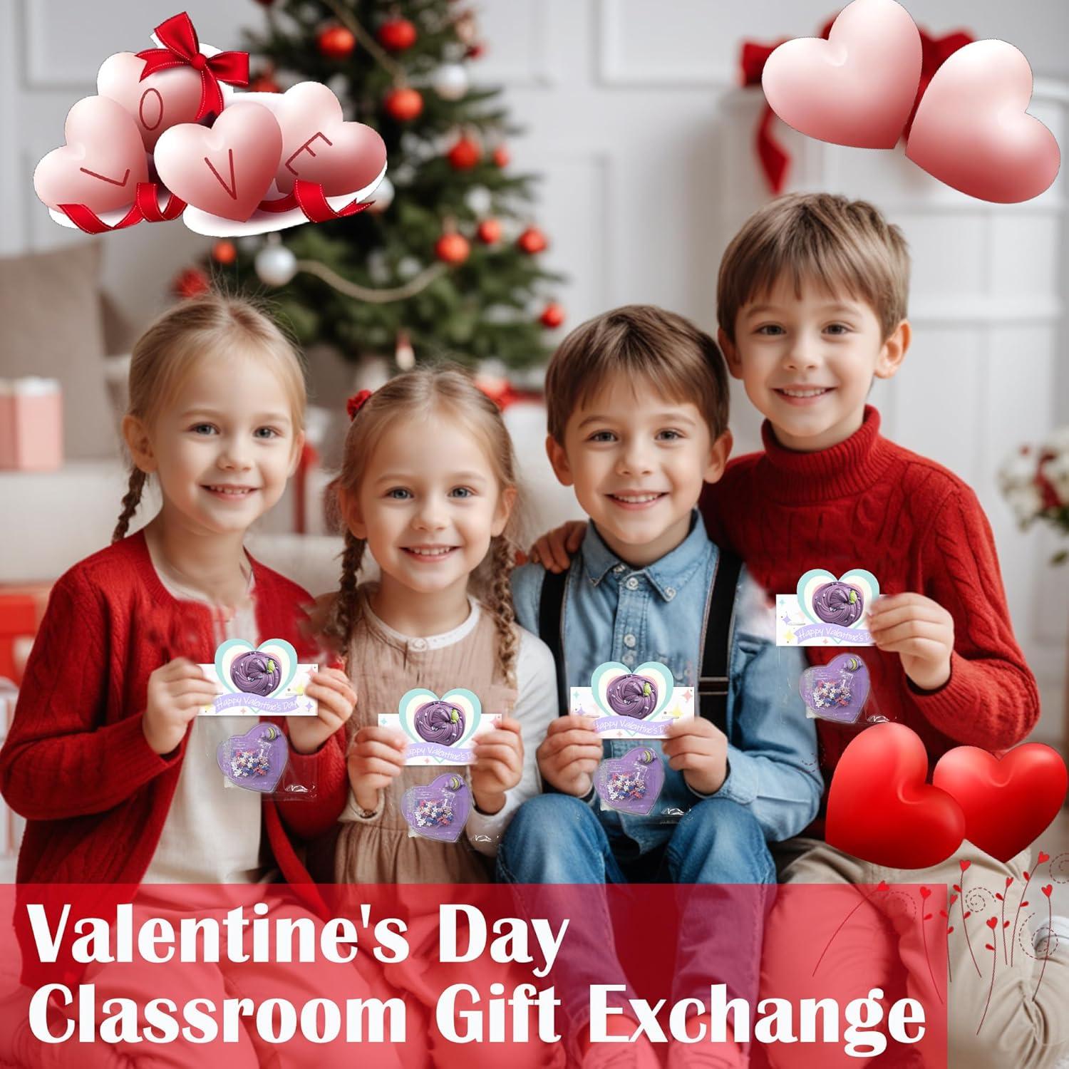 28 Slimes Corazón San Valentín SHGIUOAX para Niños