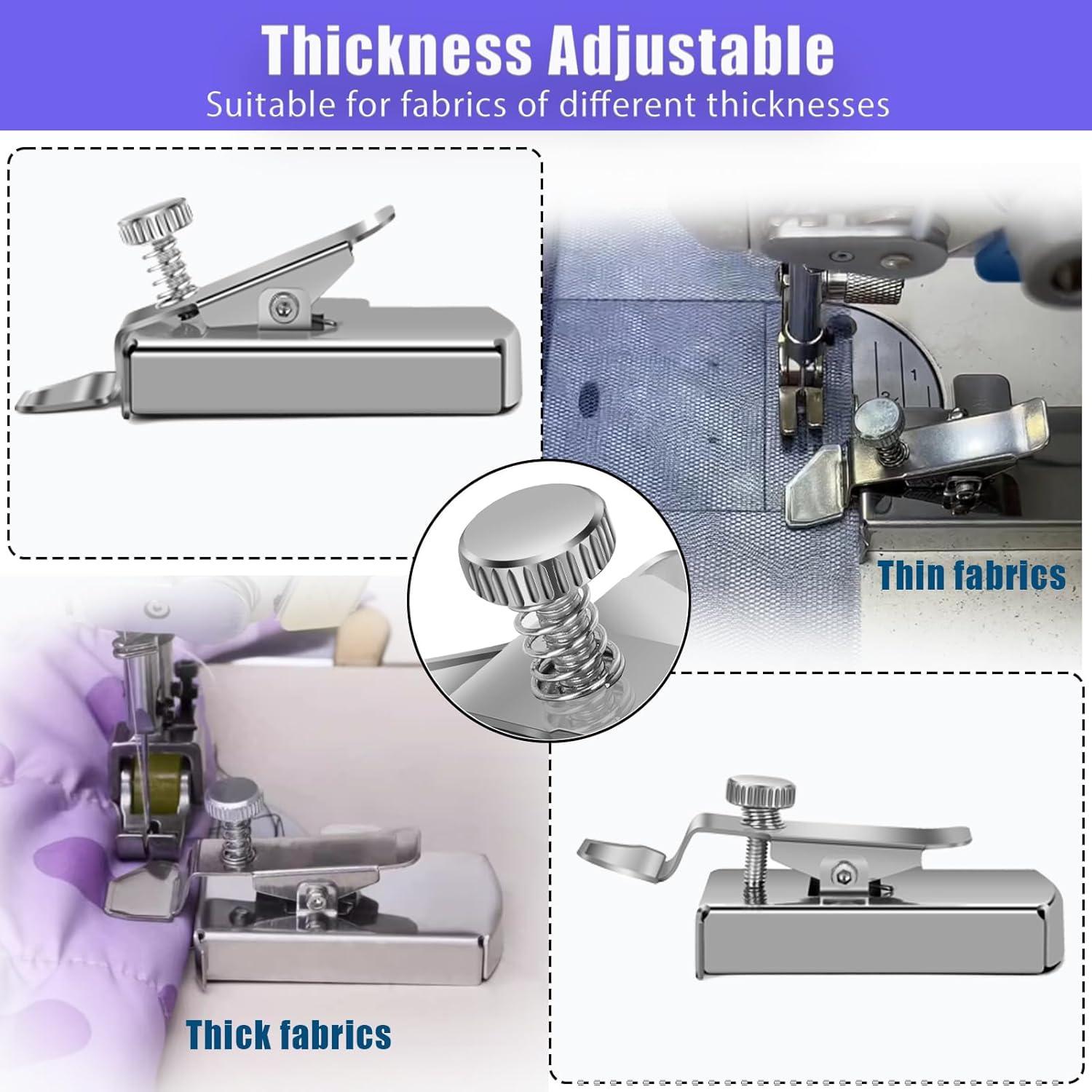 Upgraded Magnetic Seam Guide for Sewing Machine, Magnetic Sewing Guide with Clip, Hemmer Guide, Multifunctional Hem Guide, Universal Sewing Machine Attachments, Sewing Supplies Accessories