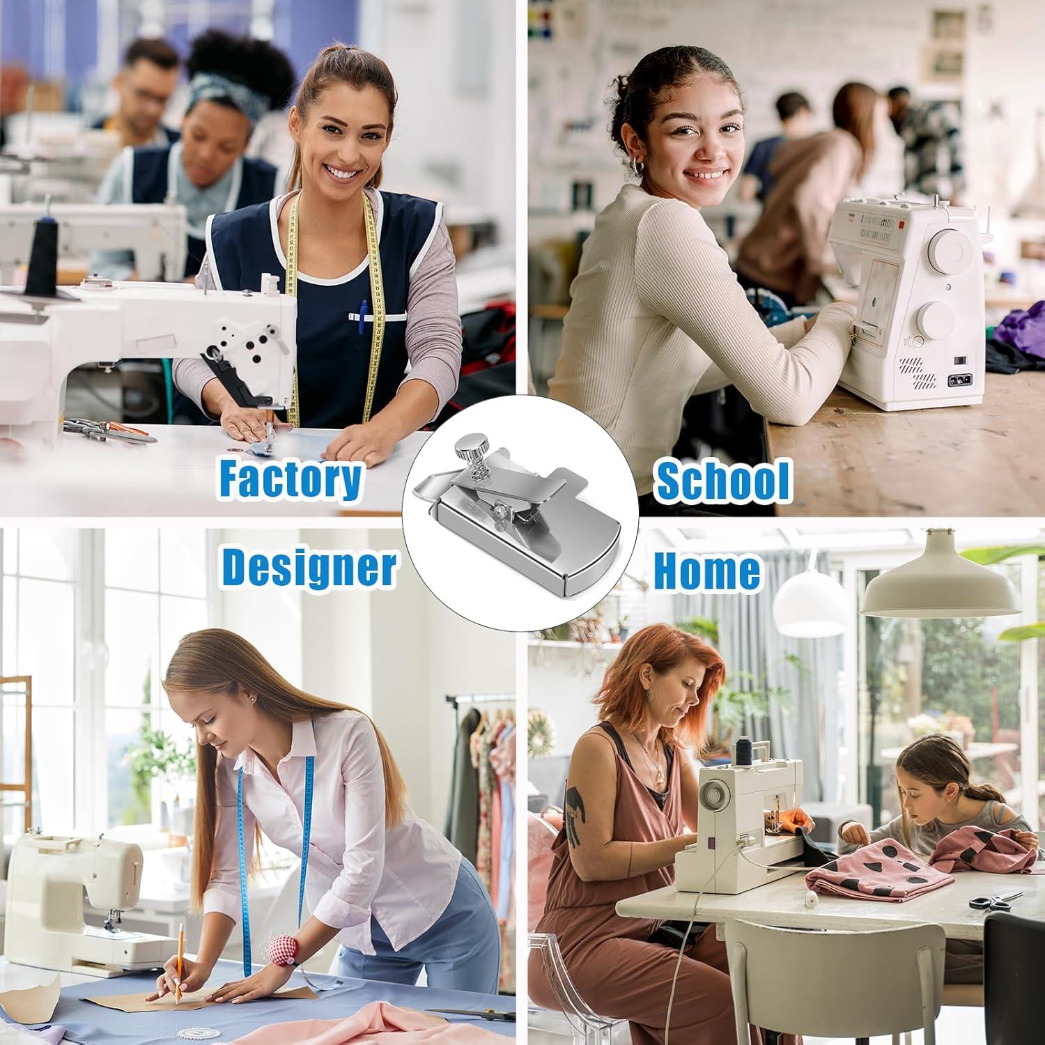 Upgraded Magnetic Seam Guide for Sewing Machine, Magnetic Sewing Guide with Clip, Hemmer Guide, Multifunctional Hem Guide, Universal Sewing Machine Attachments, Sewing Supplies Accessories