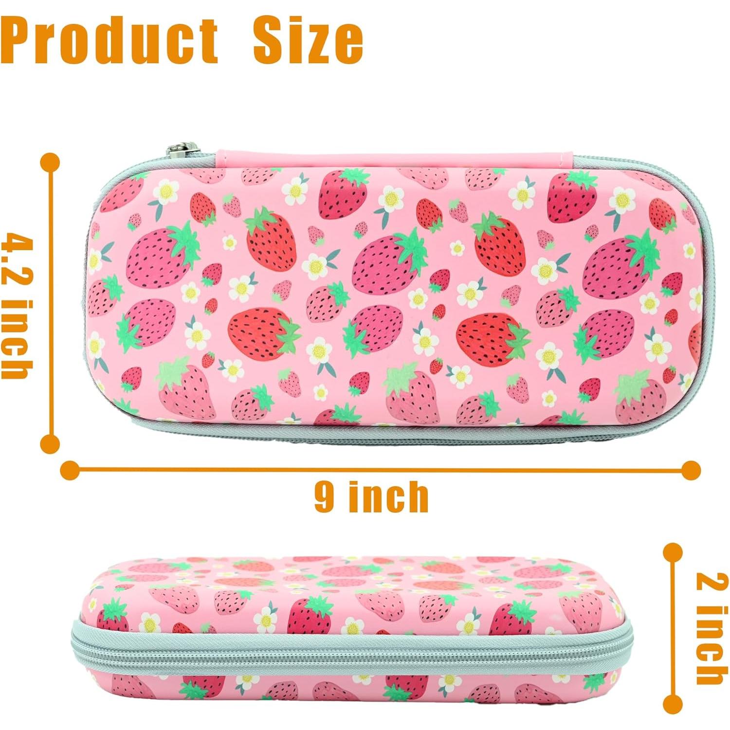 Estuche de Lápices Rosa Fresa WtallasiSei Gran Capacidad