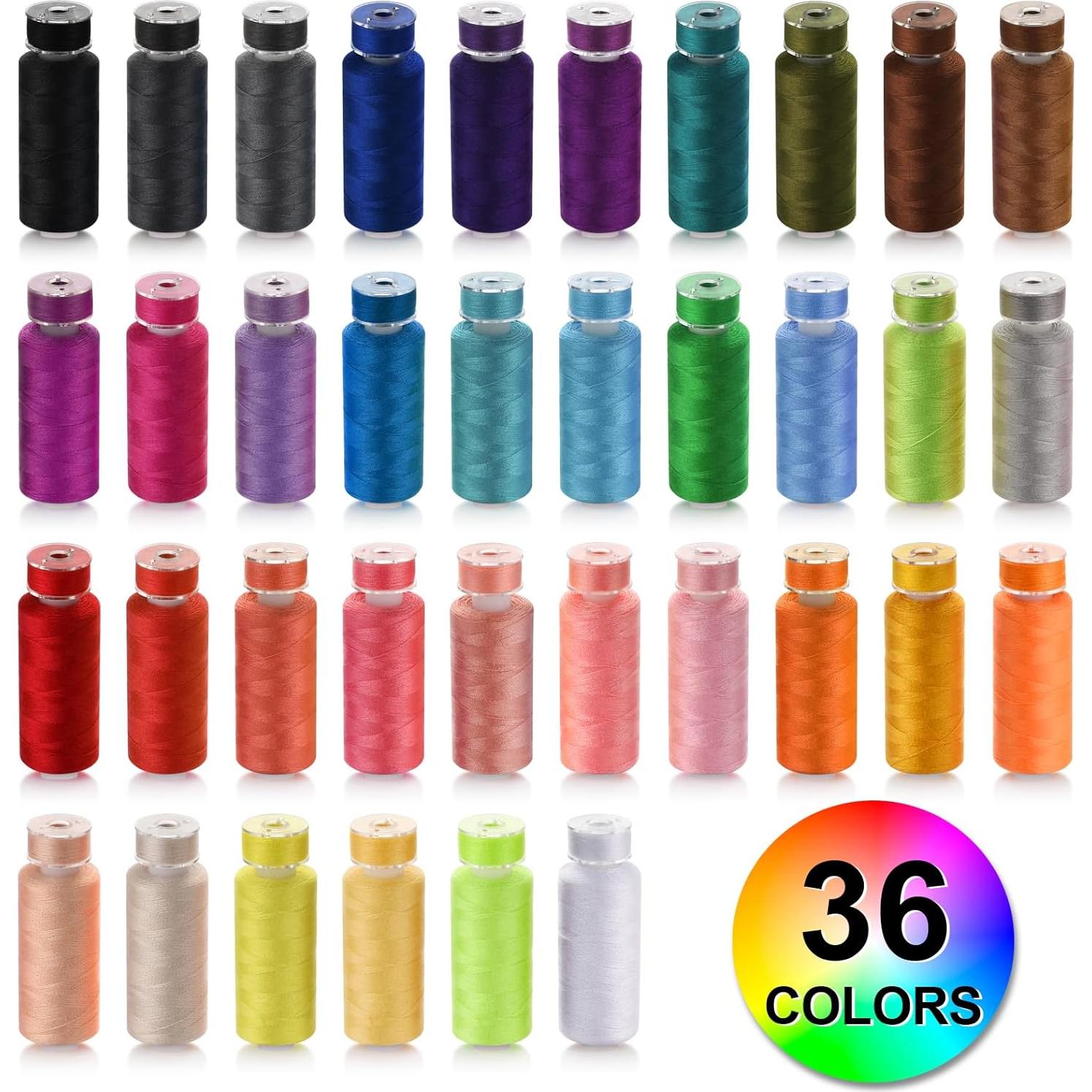 Kit de Hilo de Coser Eoehro 72 Piezas 36 Colores Poliester