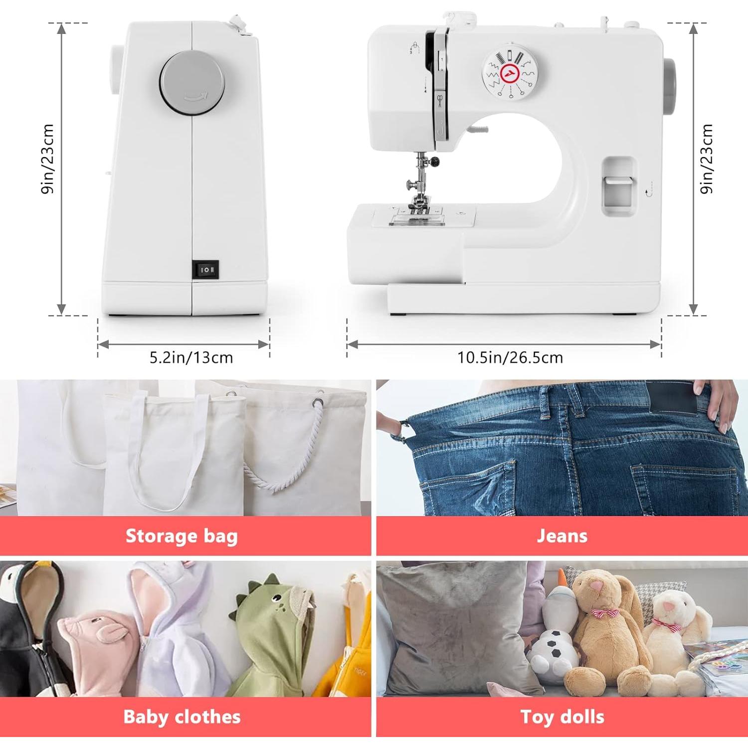 Máquina de Coser BUXFMHT 725 Portátil 12 Puntadas Doble Velocidad