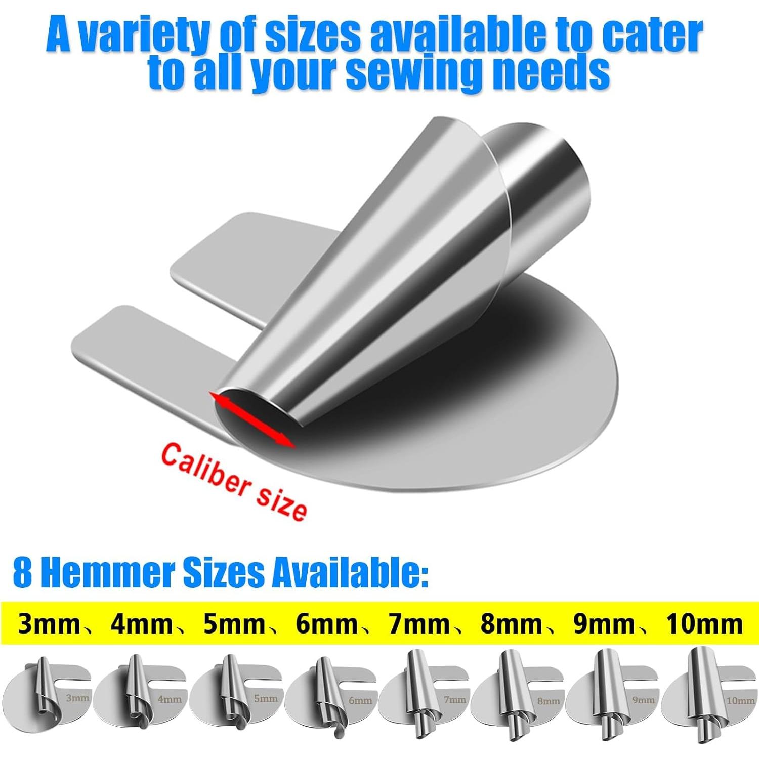 Pie de prensar para dobladillo enrollado TOOVREN 4PCS 7-10mm