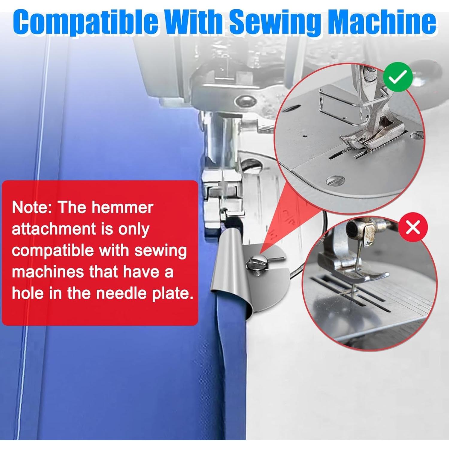 Pie de prensar para dobladillo enrollado TOOVREN 4PCS 7-10mm