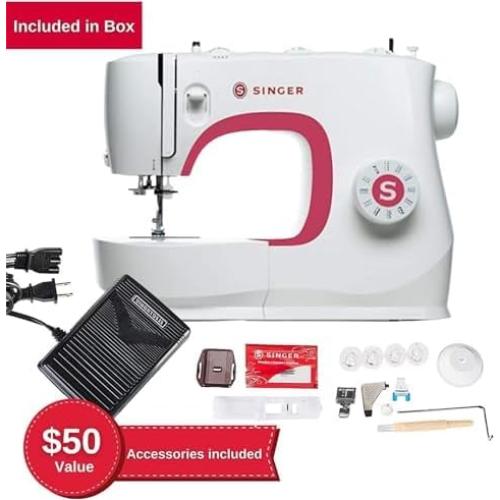 Máquina de Coser SINGER MX231 Portátil con 23 Puntadas y Accesorios