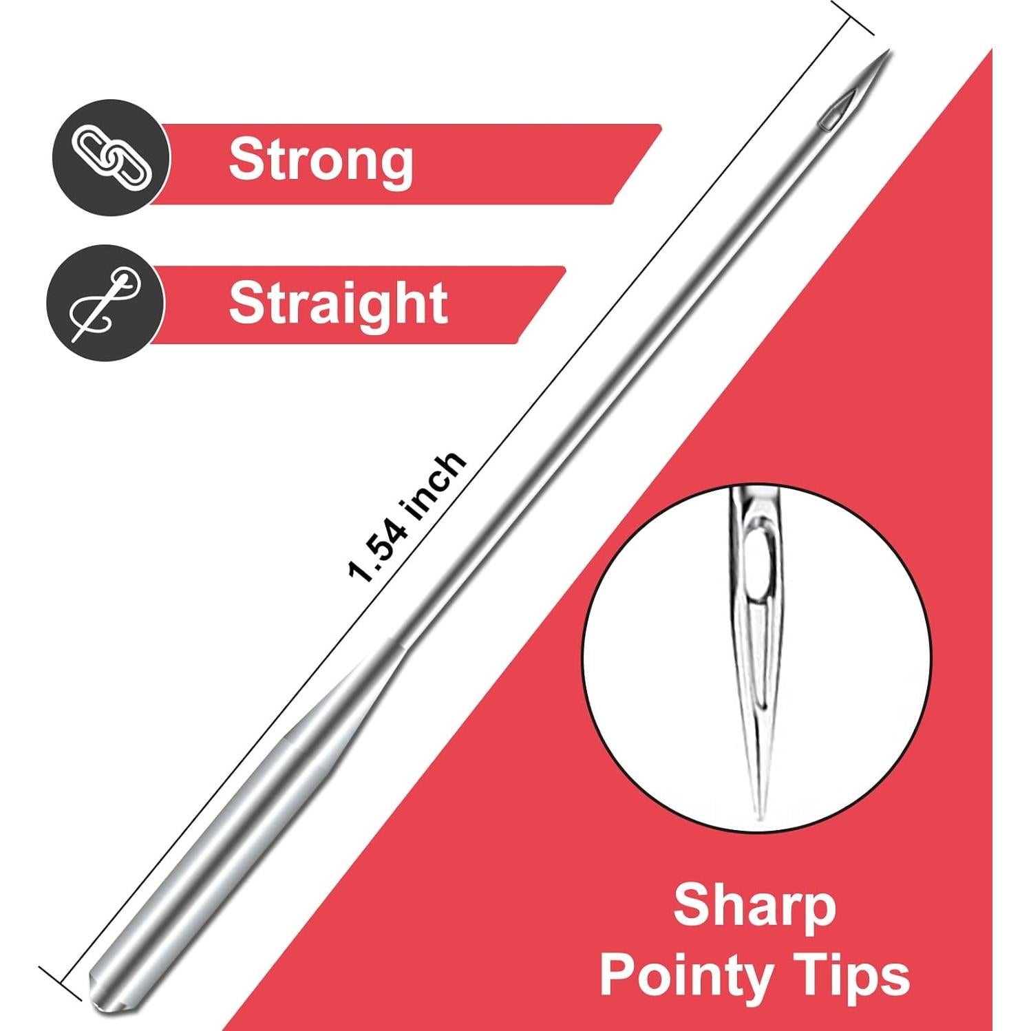 Sewing Machine Needles, Universal Sewing Machine Needle, ONEHERE Compatible with Singer, Brother, Janome, Varmax, Sizes HAX1 65/9, 75/11, 90/14, 100/16, 110/18 (50 PCS)