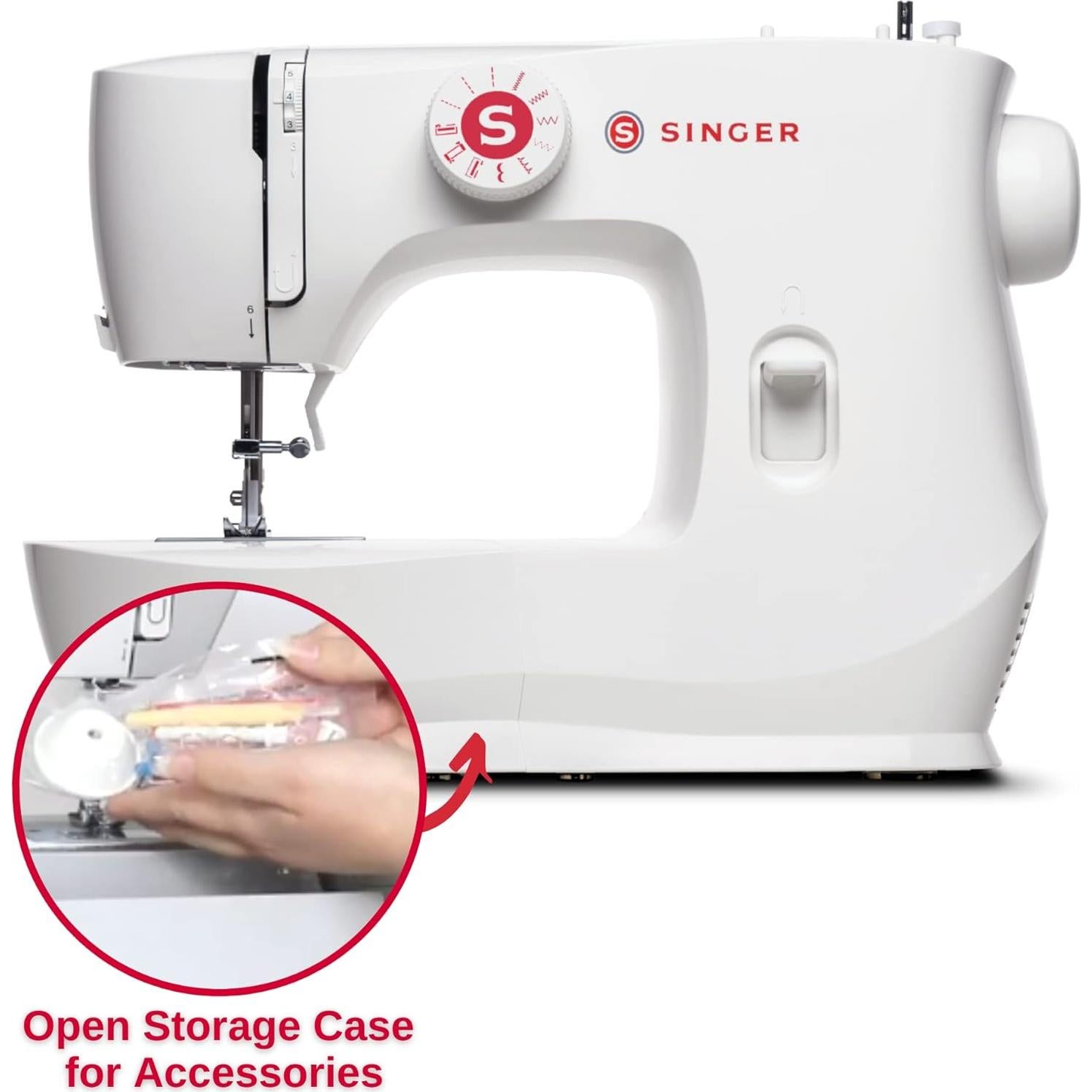 Máquina de Coser SINGER MX60 Ligera y Portátil con Accesorios