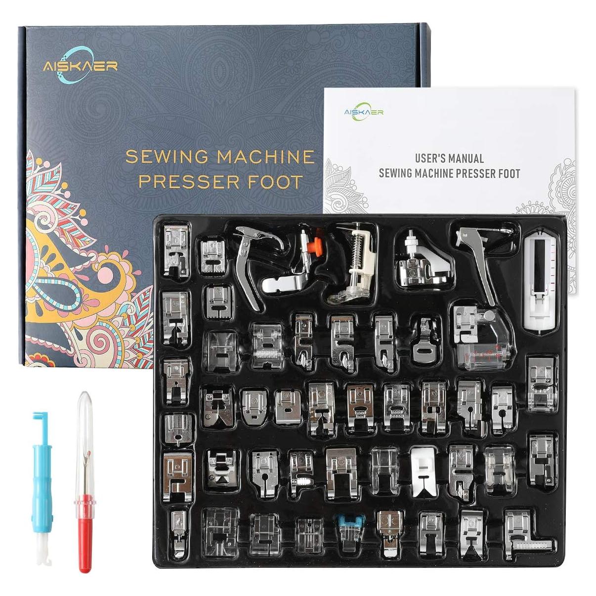 Juego de 48 Piezas de Patas de Prensatelas Aiskaer