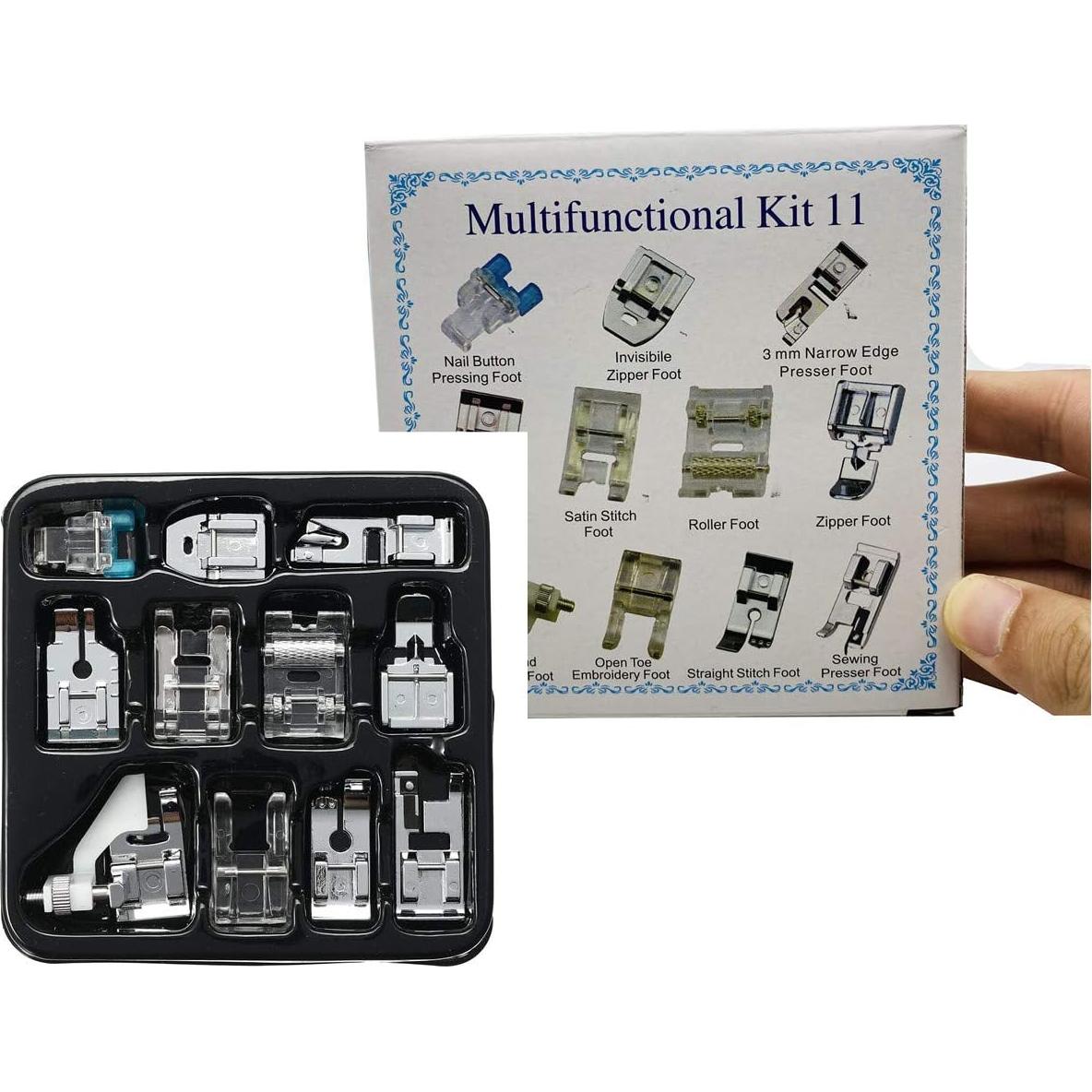 Juego de 11 Pies Prensatelas Windman para Máquina de Coser