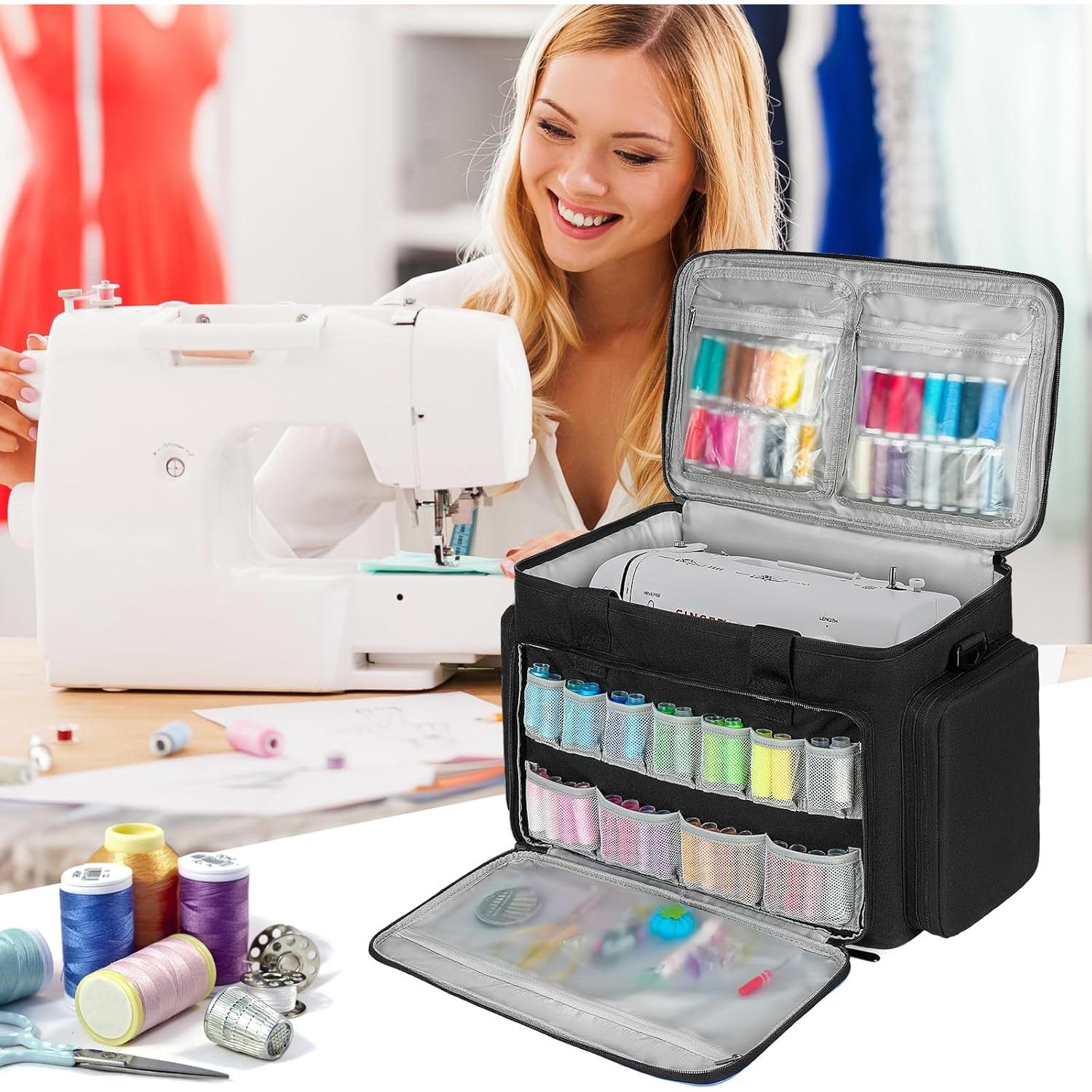 Funda para Máquina de Coser Universal con Ruedas - Negra