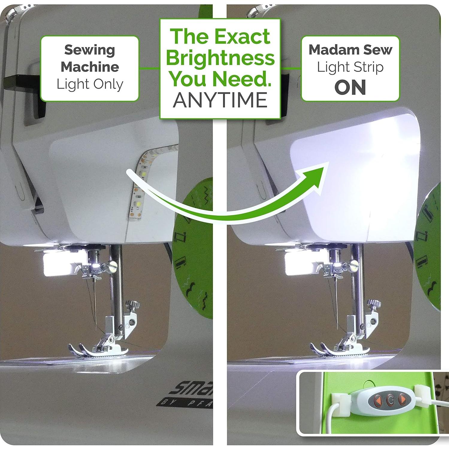 Tira de Luz LED para Máquina de Coser Madam Sew 30.48 cm USB