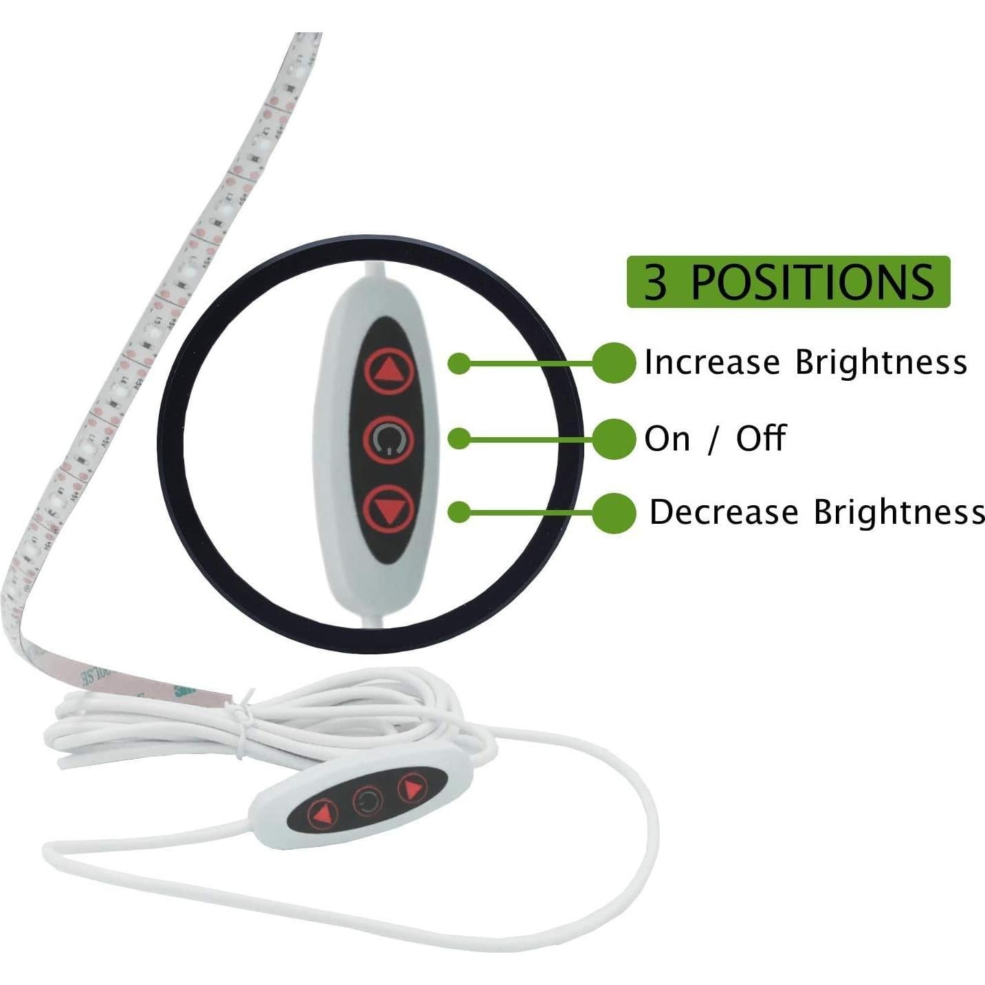 Tira de Luz LED para Máquina de Coser Madam Sew 30.48 cm USB