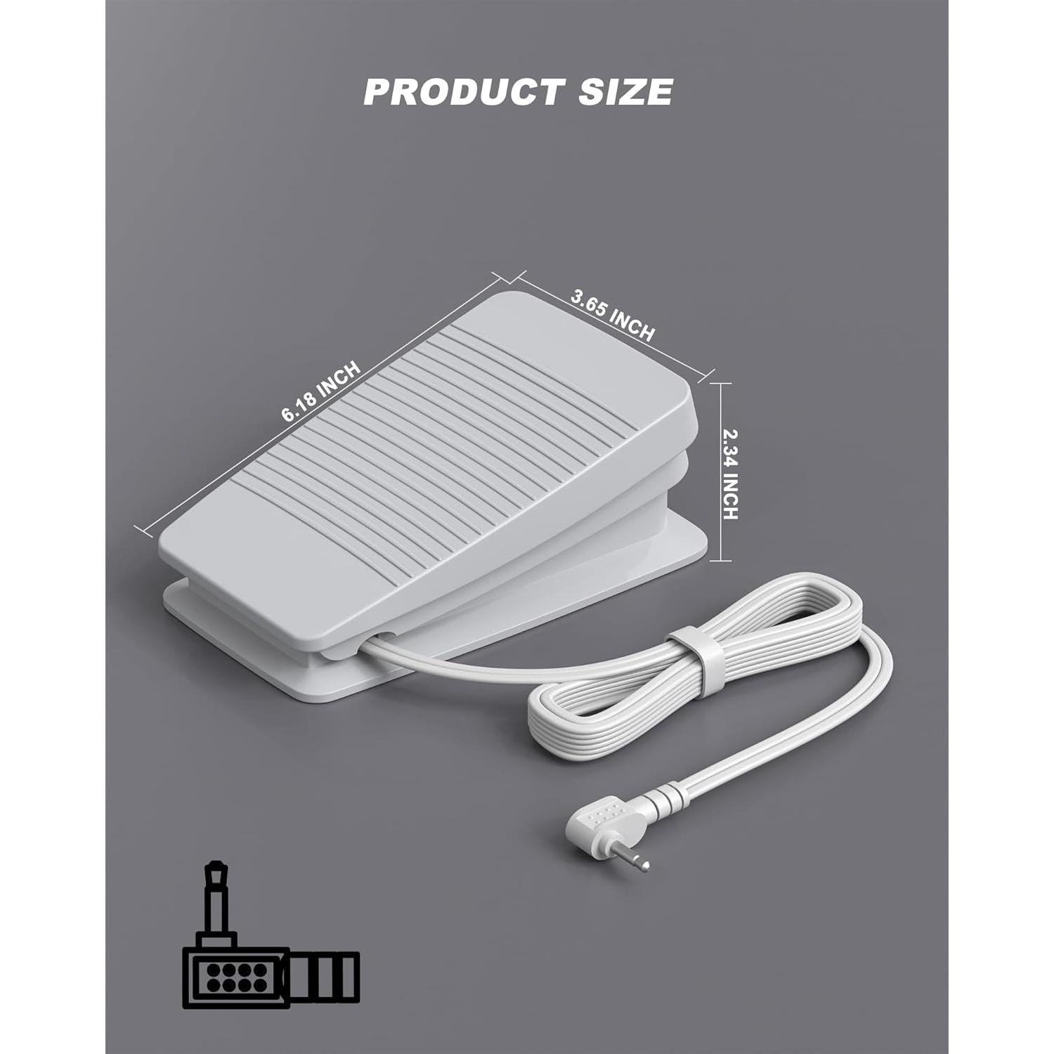 Foot Pedal for Brother/Babylock Sewing Machine CE5000PRW CE5500 Foot Controller Pedal SE600 CS6000I with Cord Control FC-322 XC8816021 Brother Sewing Machine Pedal