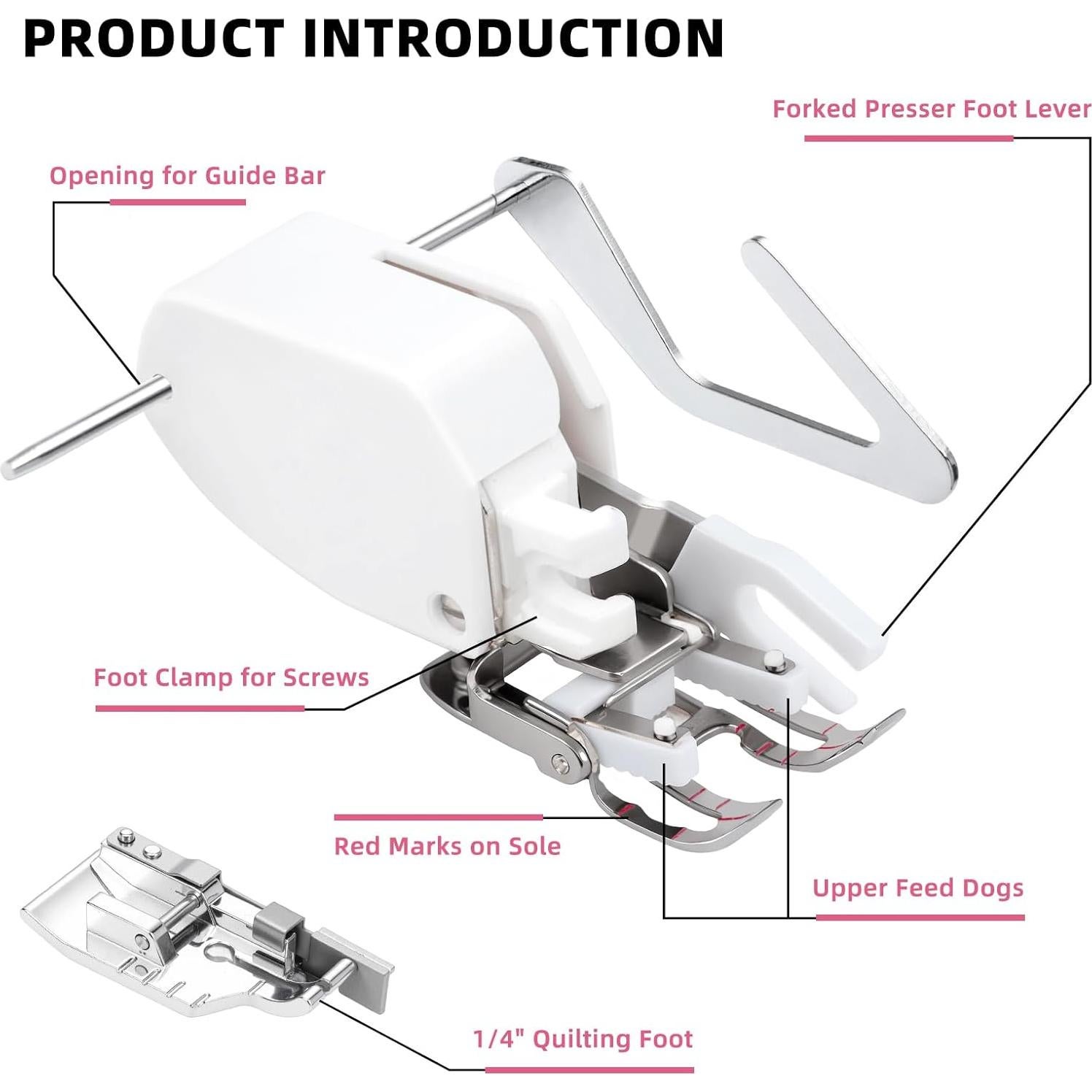 Pie de máquina de coser Brother HM1008 con guía abierta 81g