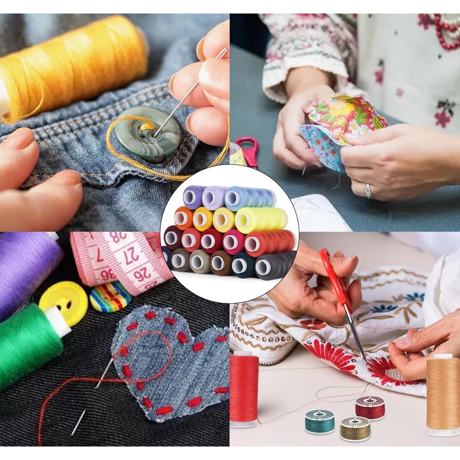 Kit de Hilo de Coser ilauke 164 Piezas 80 Colores 274m