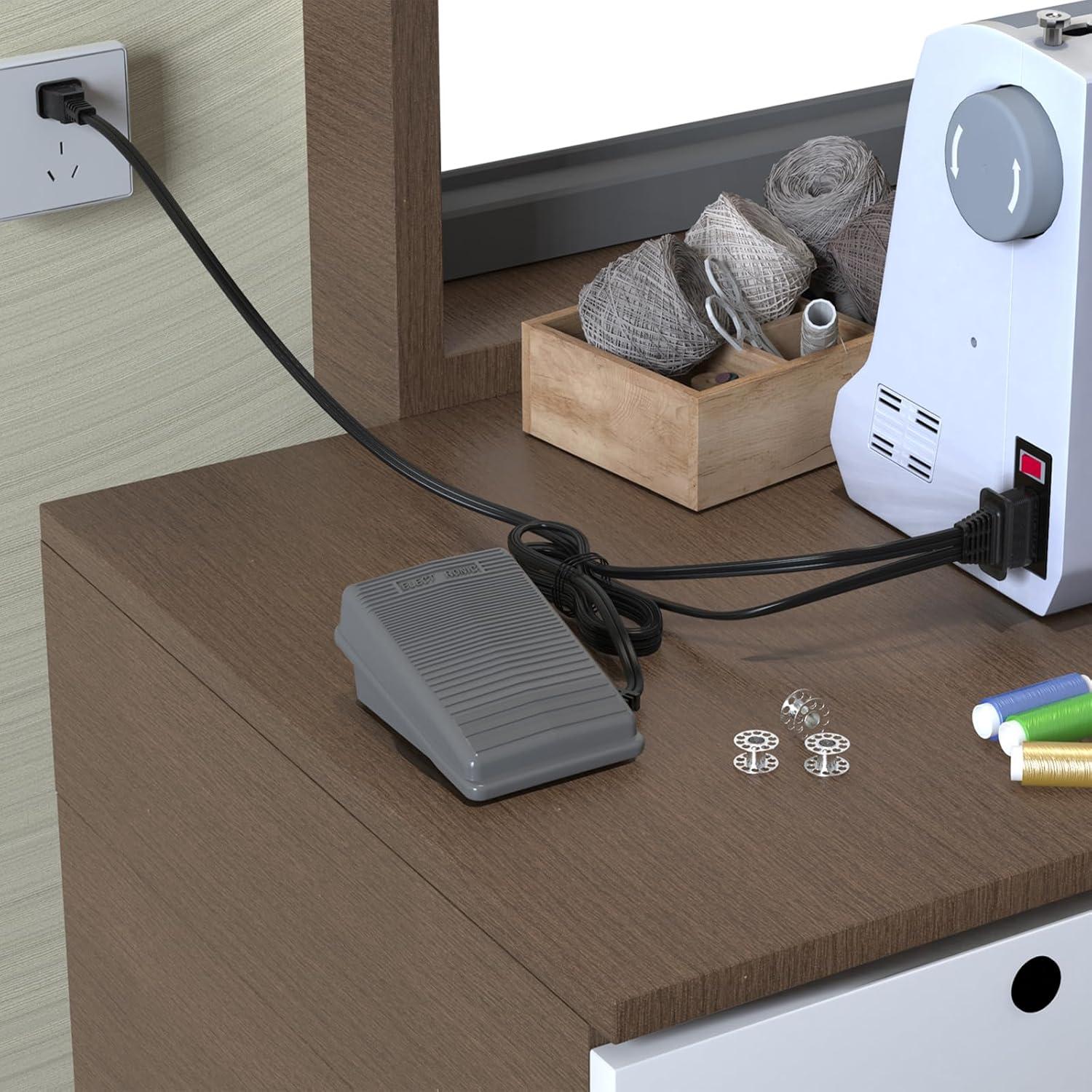 Pedal de máquina de coser Brother J00360051 y cable de alimentación