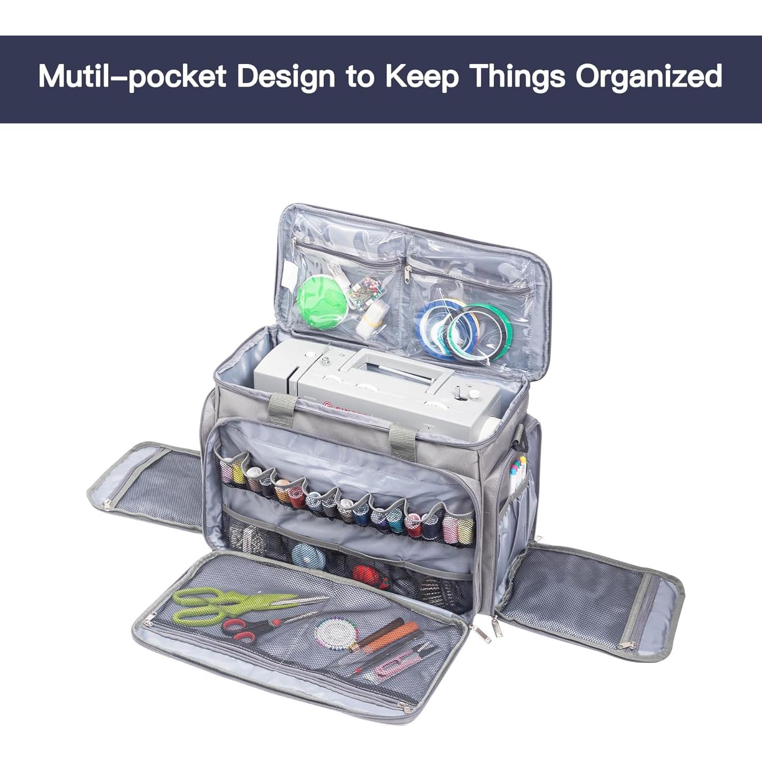 Funda Trolley para Máquina de Coser MsJelau Gris 45.7x21.8x30cm