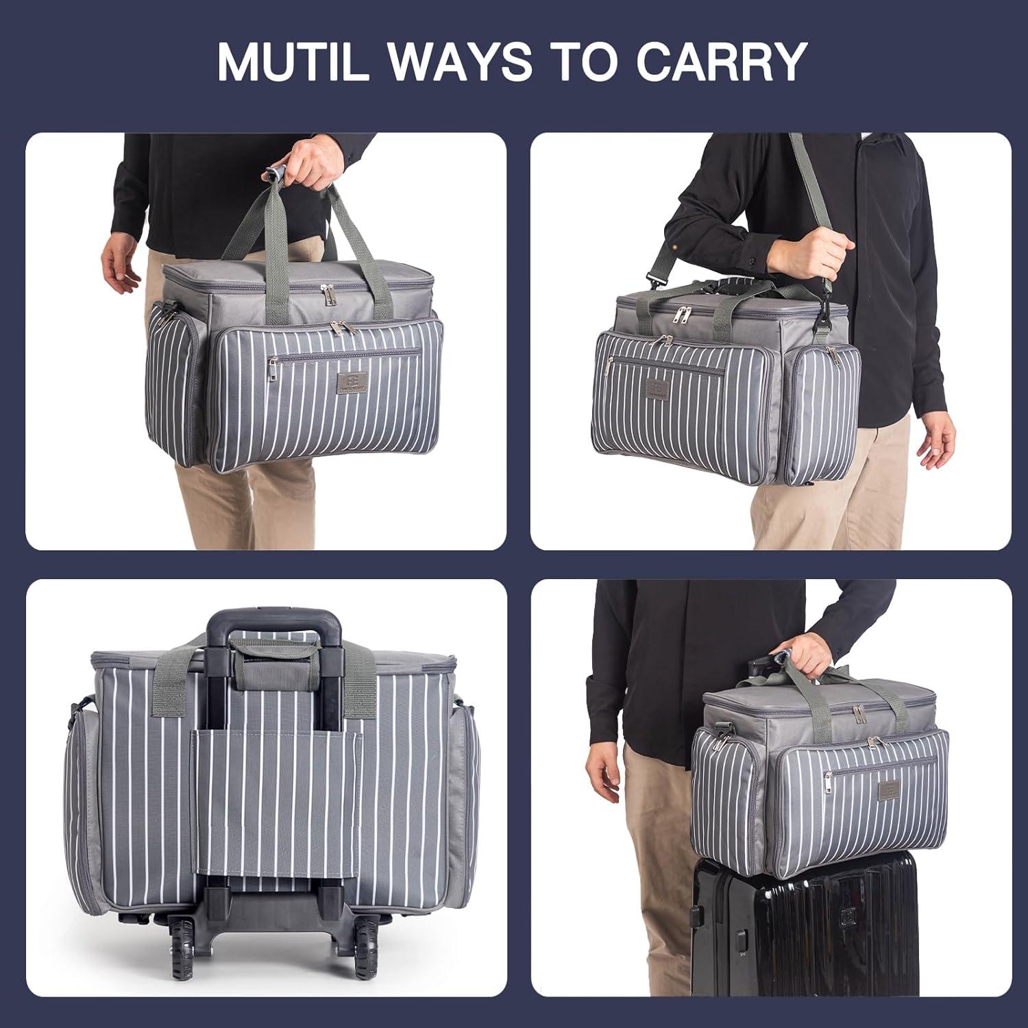 Funda Trolley para Máquina de Coser MsJelau Gris 45.7x21.8x30cm