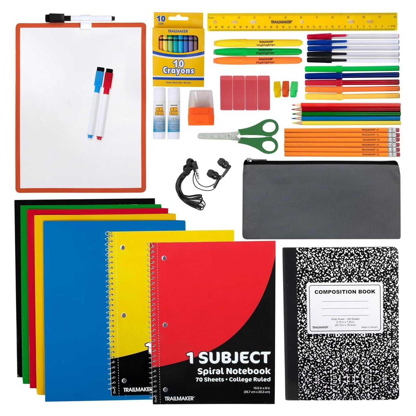 Kit Escolar Trail Maker 60 Piezas para Niños y Niñas