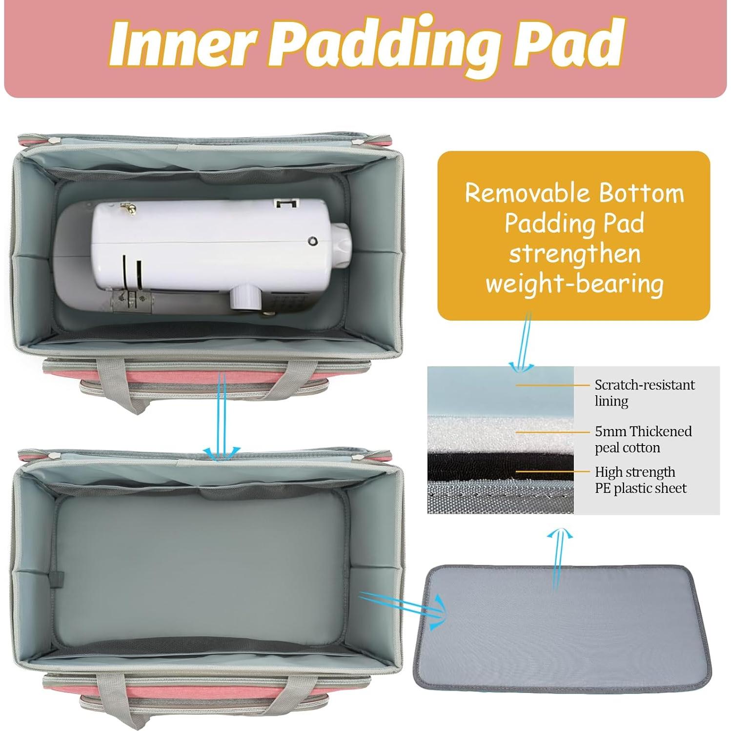 Funda para Máquina de Coser FINESUN Deluxe Rosa 43.2x24.1x30.5cm