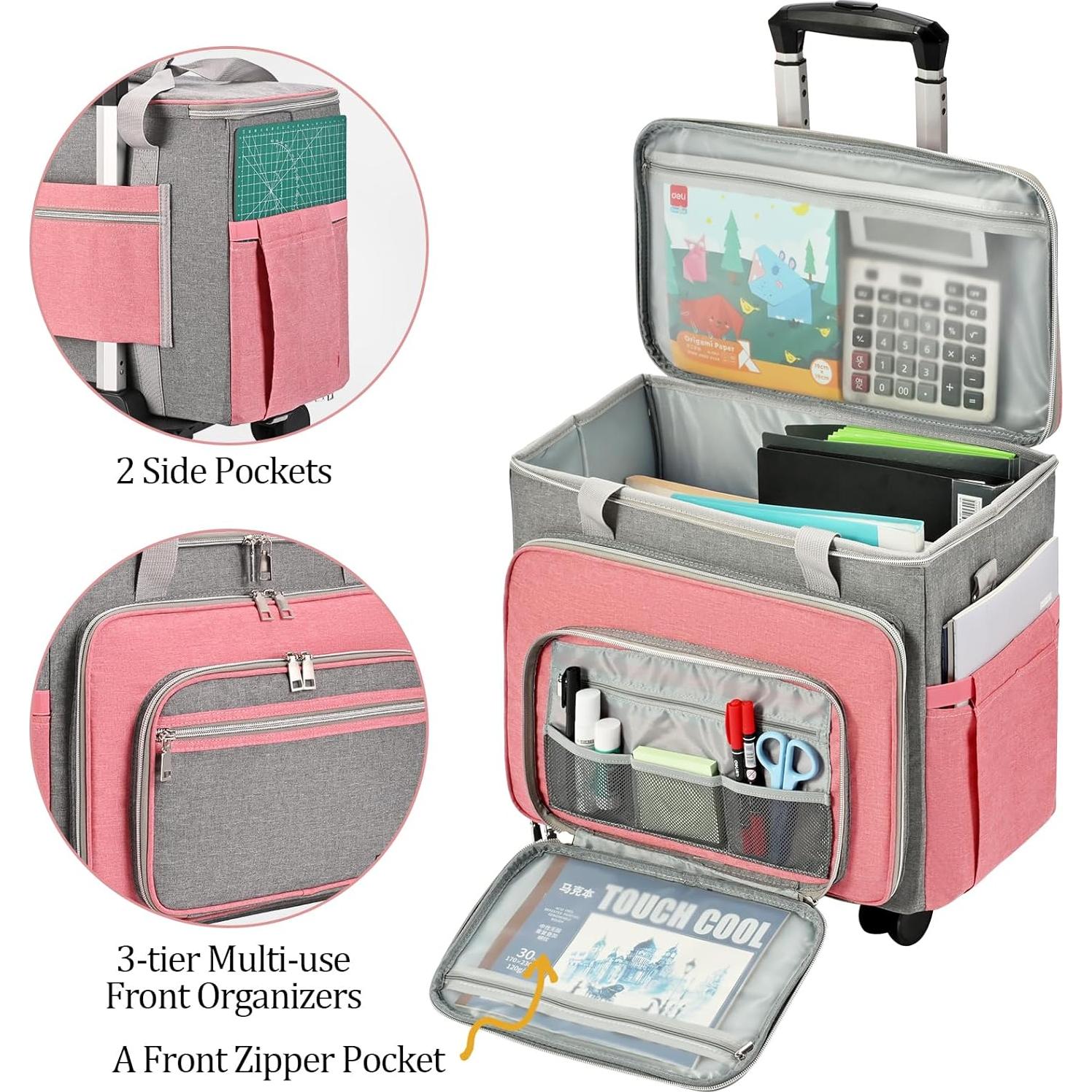 Funda para Máquina de Coser FINESUN Deluxe Rosa 43.2x24.1x30.5cm