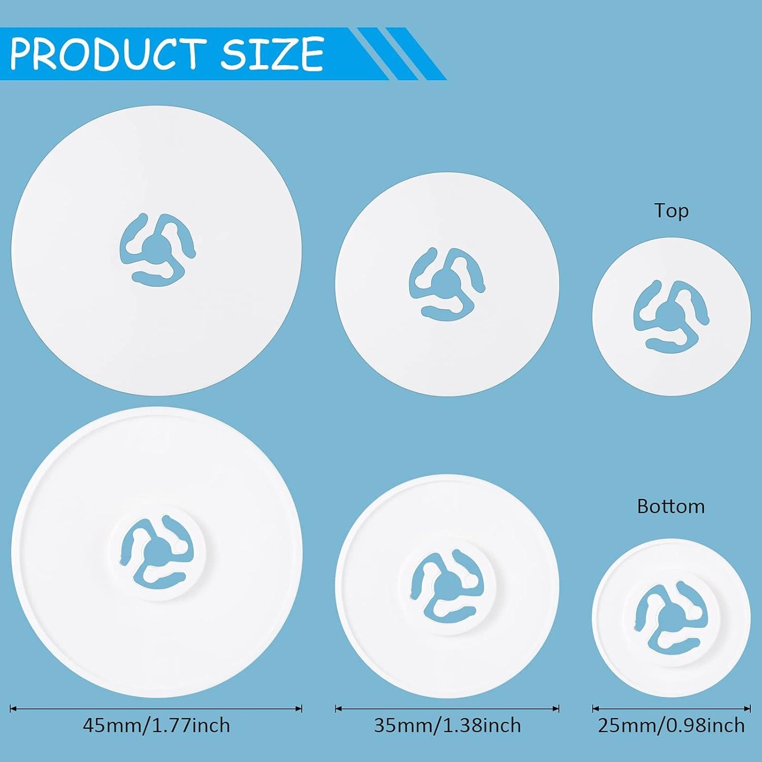 Spool Cap Sewing Machine Spool Pin Small Medium Large Replacement Cap Compatible with Brother Babylock Sewing and Embroidery Machines 45 35 and 25 mm White(6 Pieces)