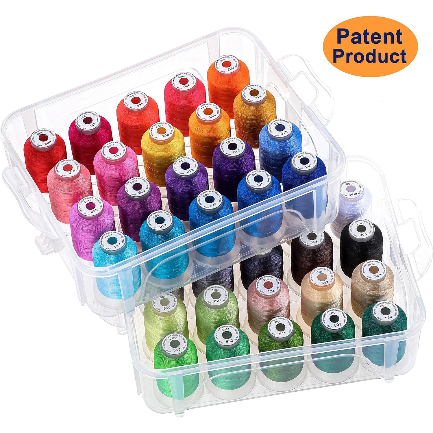 Kit de Hilo de Bordar 40 Colores Nuevo Brothread 500m