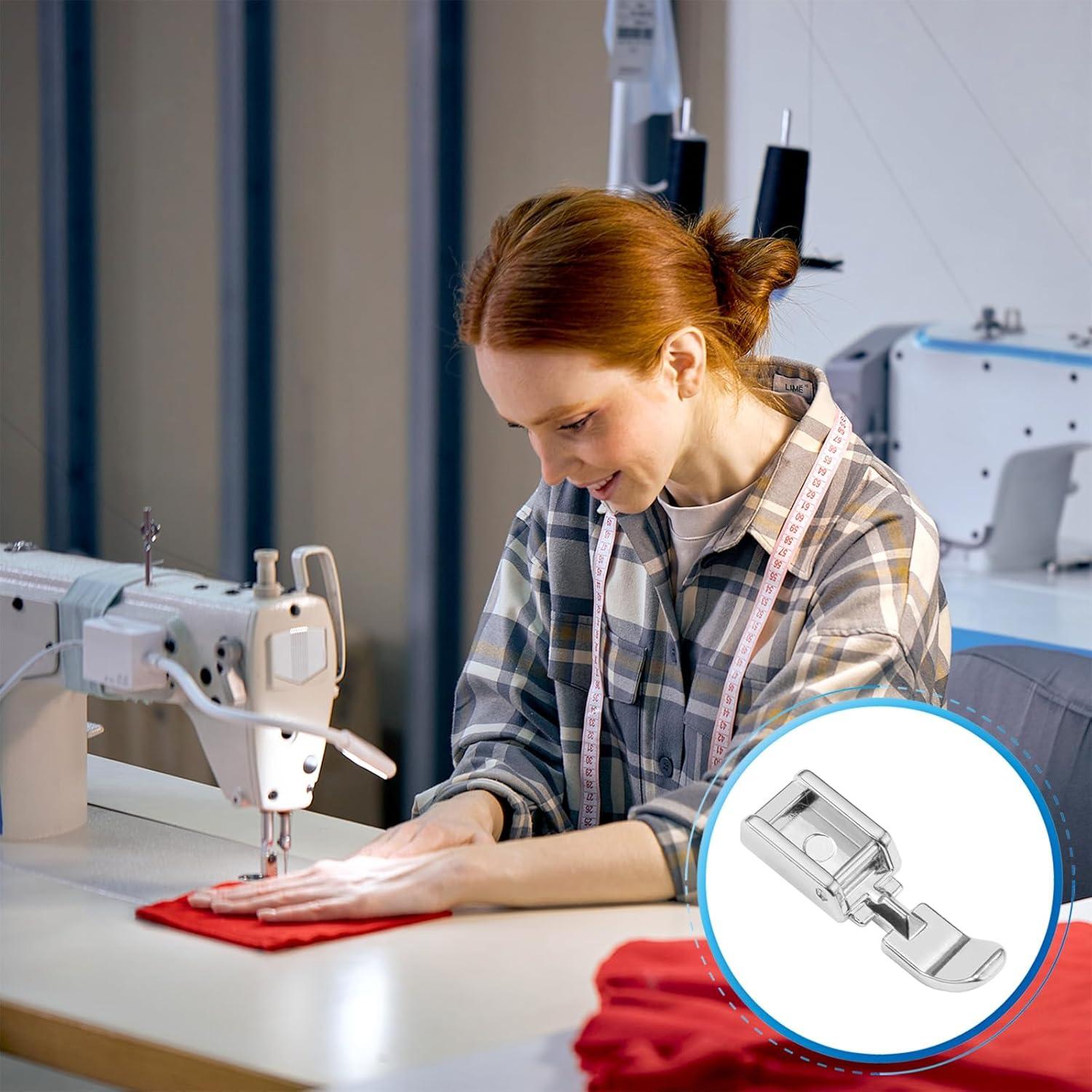 Pie Prensatelas para Cremallera FIKLOTA Compatible con Singer y Más