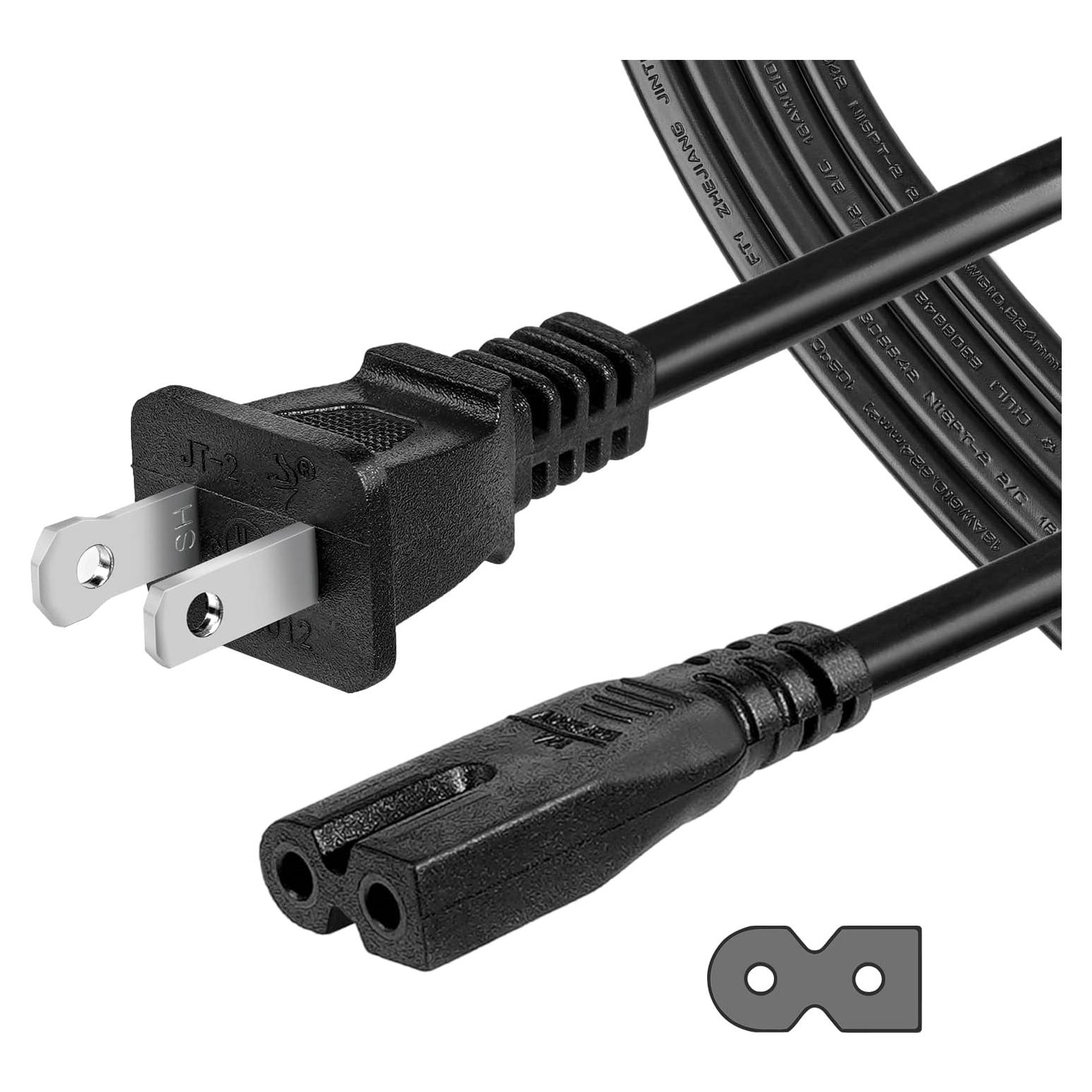 Cable de Alimentación AC 1.83m para Máquinas de Coser Brother, Singer, Bernina