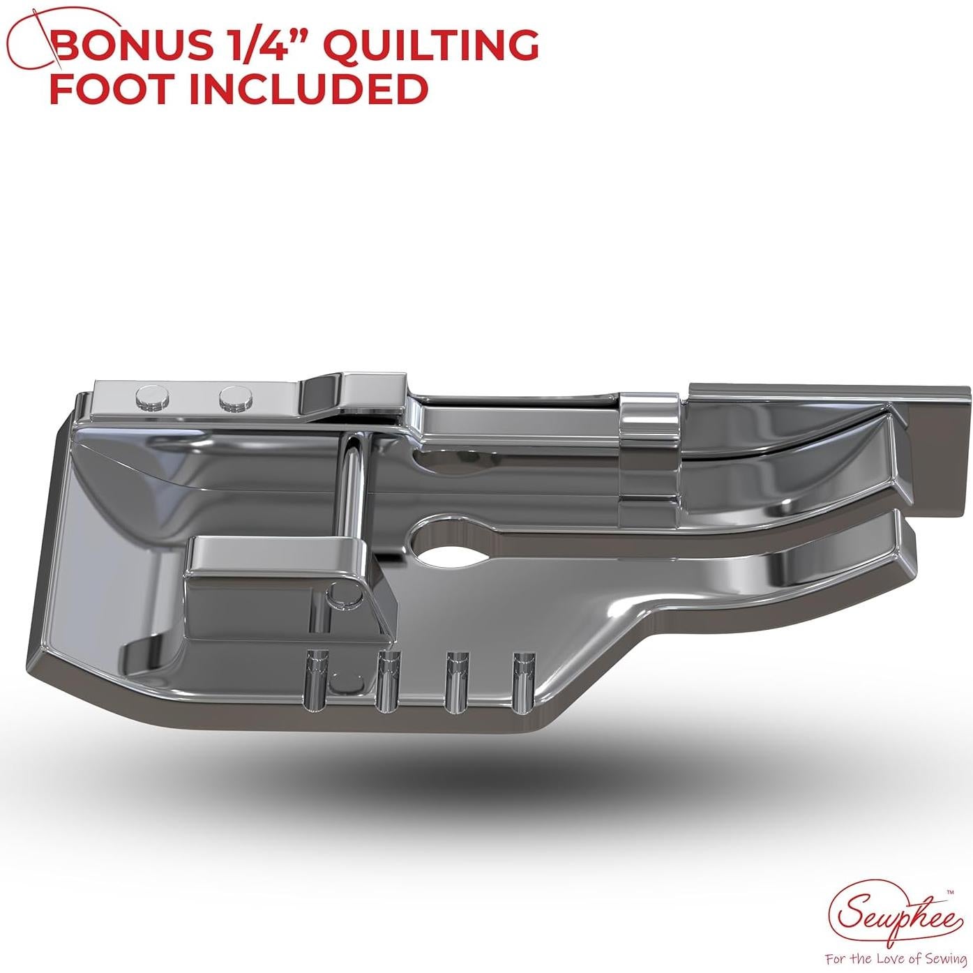 Pie de Cama Abierto Sewphee + Pie de Acolchado 6 mm - Compatible con Máquinas de Coser
