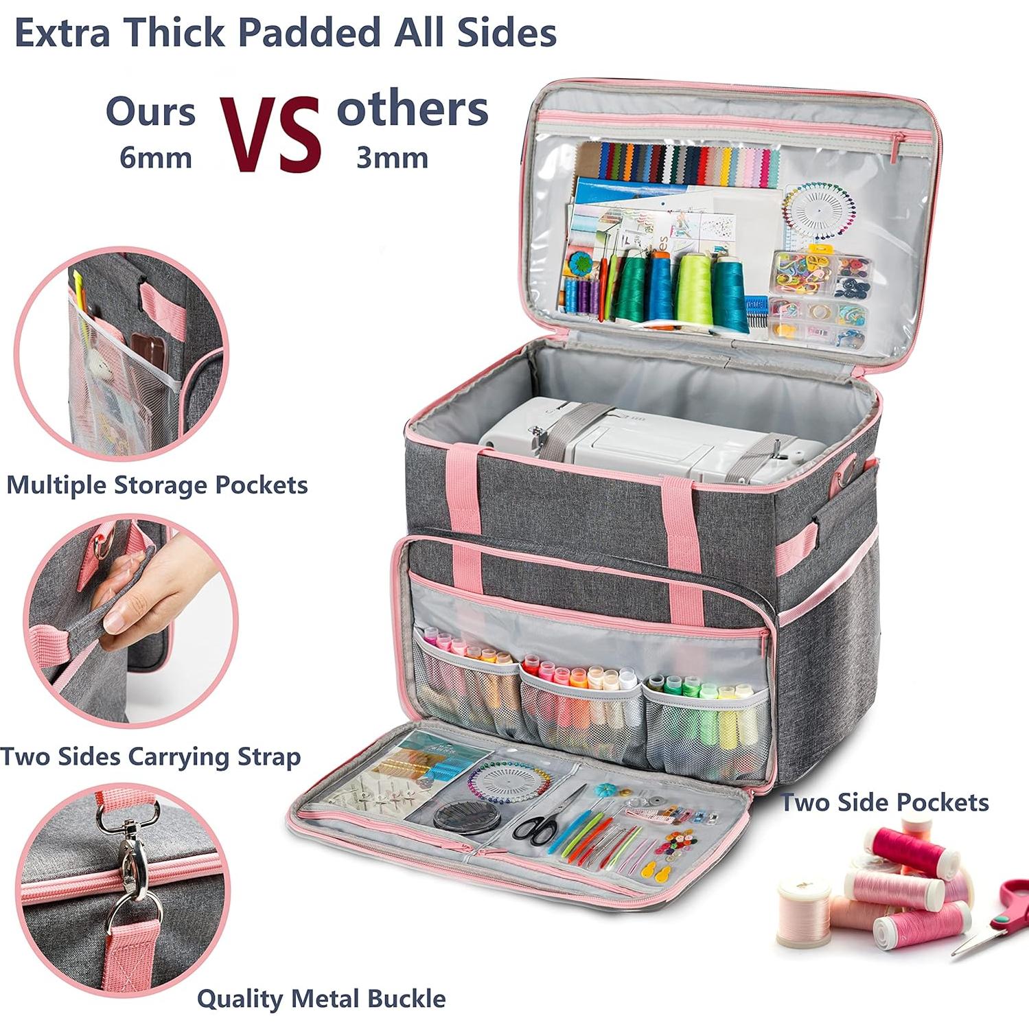 Funda de Transporte para Máquina de Coser BAGSFY Rosa 41.91x25.4x33.02 cm