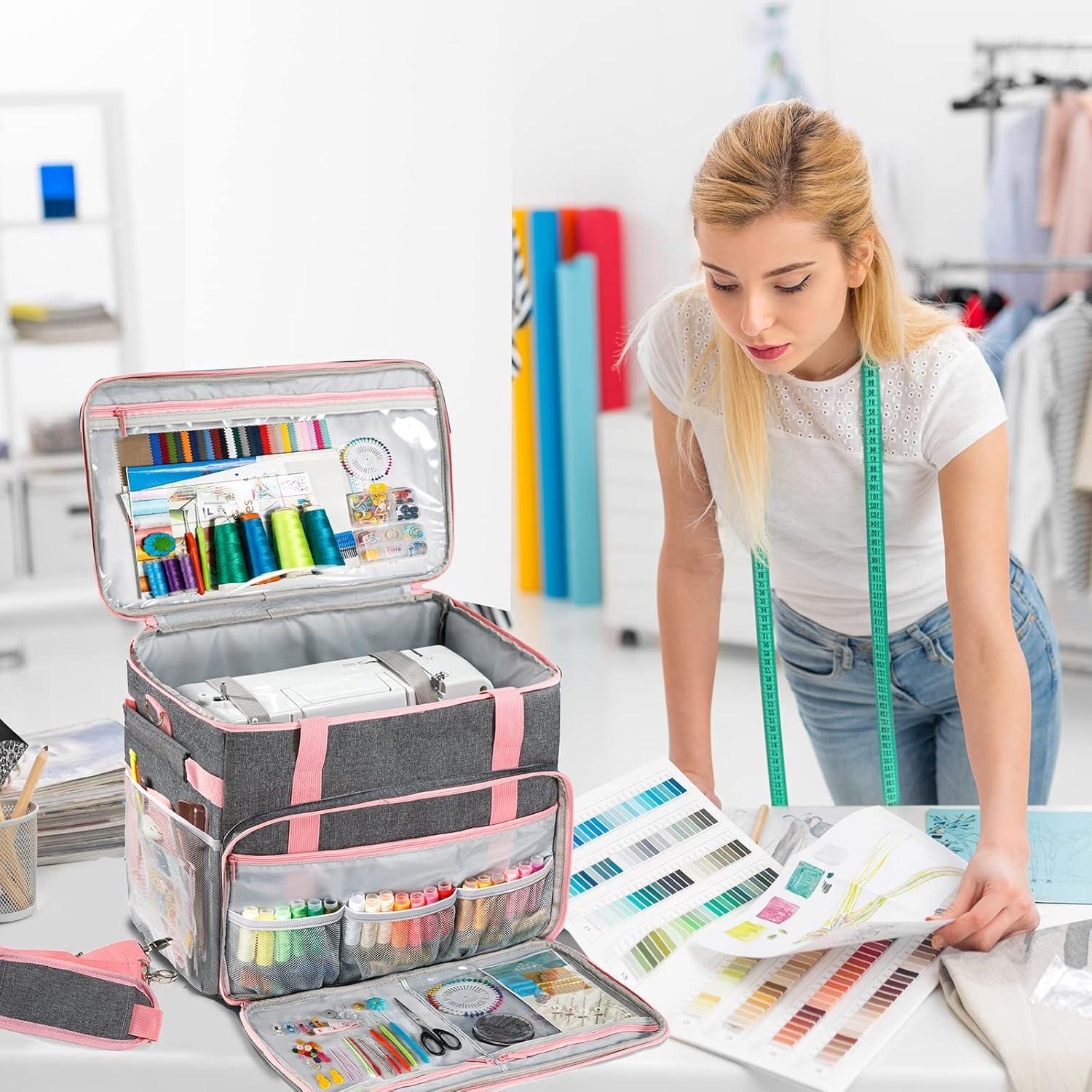 Funda de Transporte para Máquina de Coser BAGSFY Rosa 41.91x25.4x33.02 cm