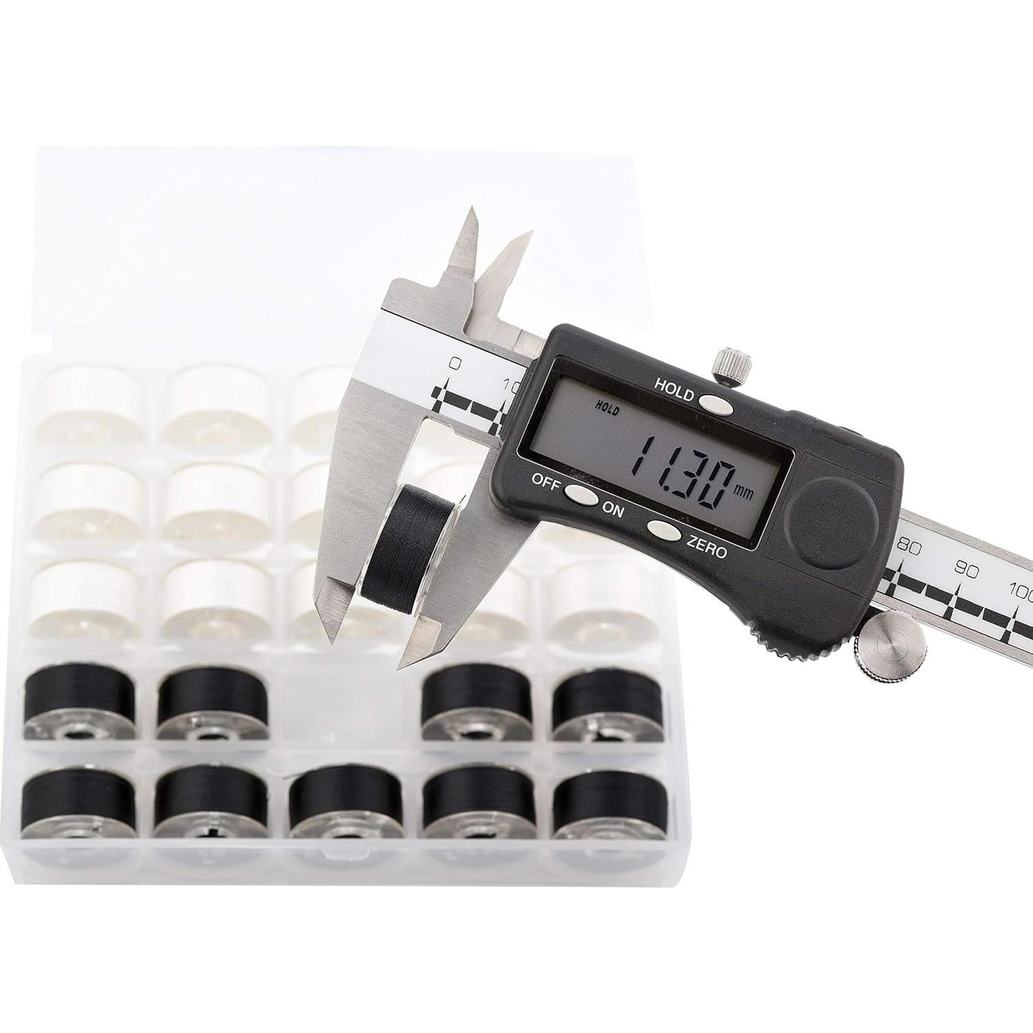 Hilo de Bobina Preenrollado Simthread 25pcs 60WT Blanco y Negro