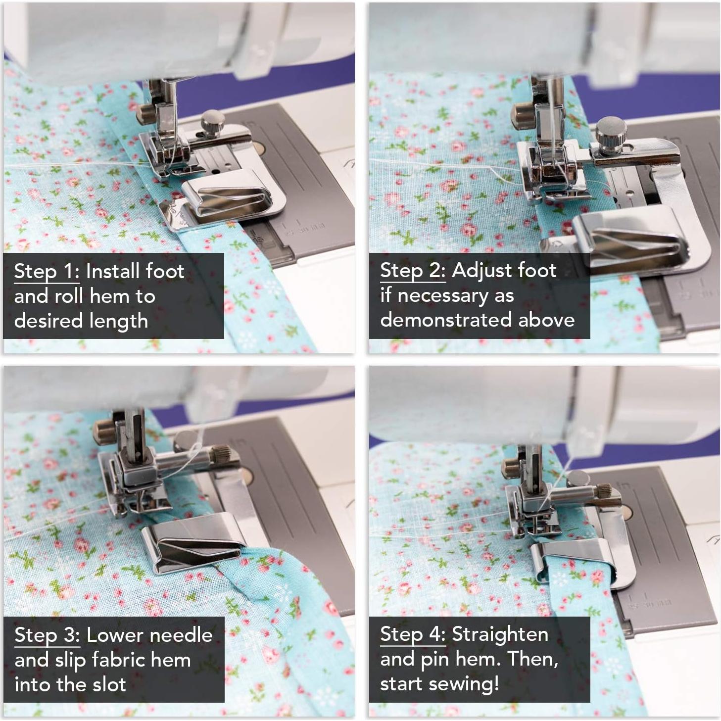 Juego de Prensatelas de Dobladillo Enrollado Kraftex - 6 Tamaños