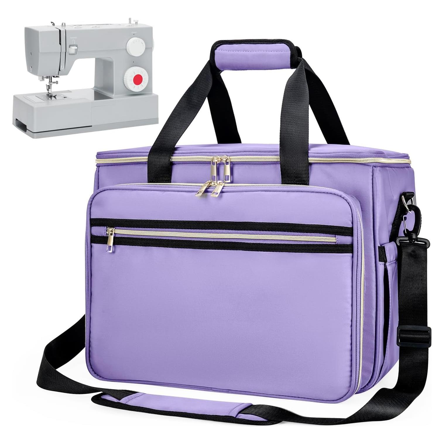 Funda para Máquina de Coser Nylon Morado con Almacenamiento