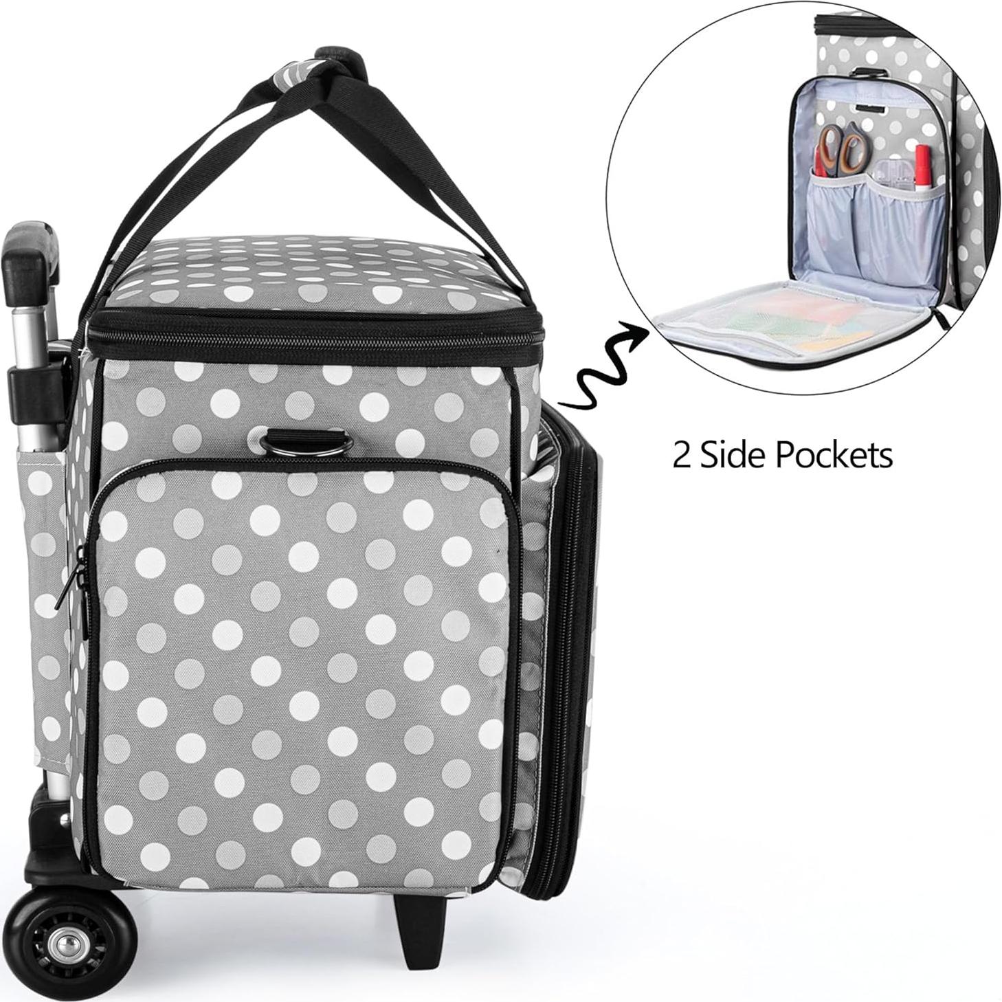 Funda para Máquina de Coser LUXJA con Carro Desmontable Gris