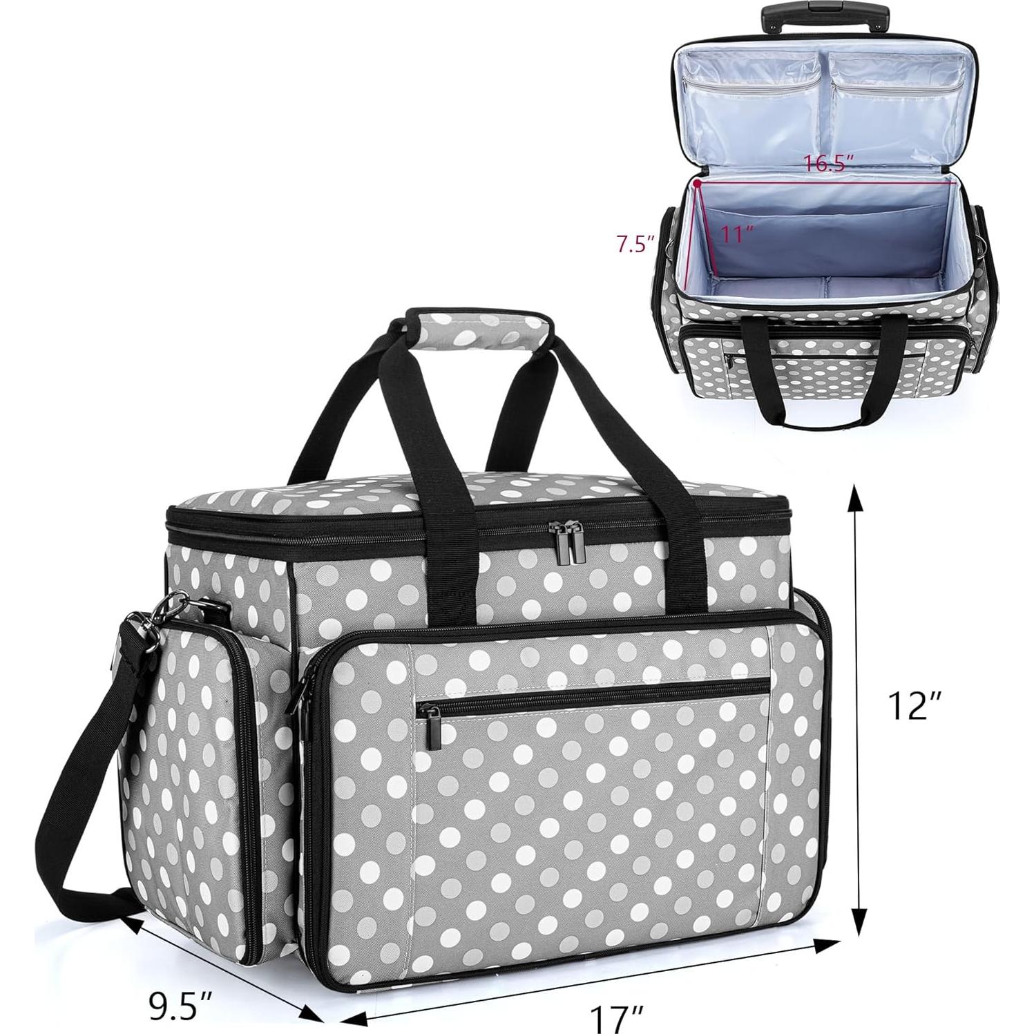 Funda para Máquina de Coser LUXJA con Carro Desmontable Gris