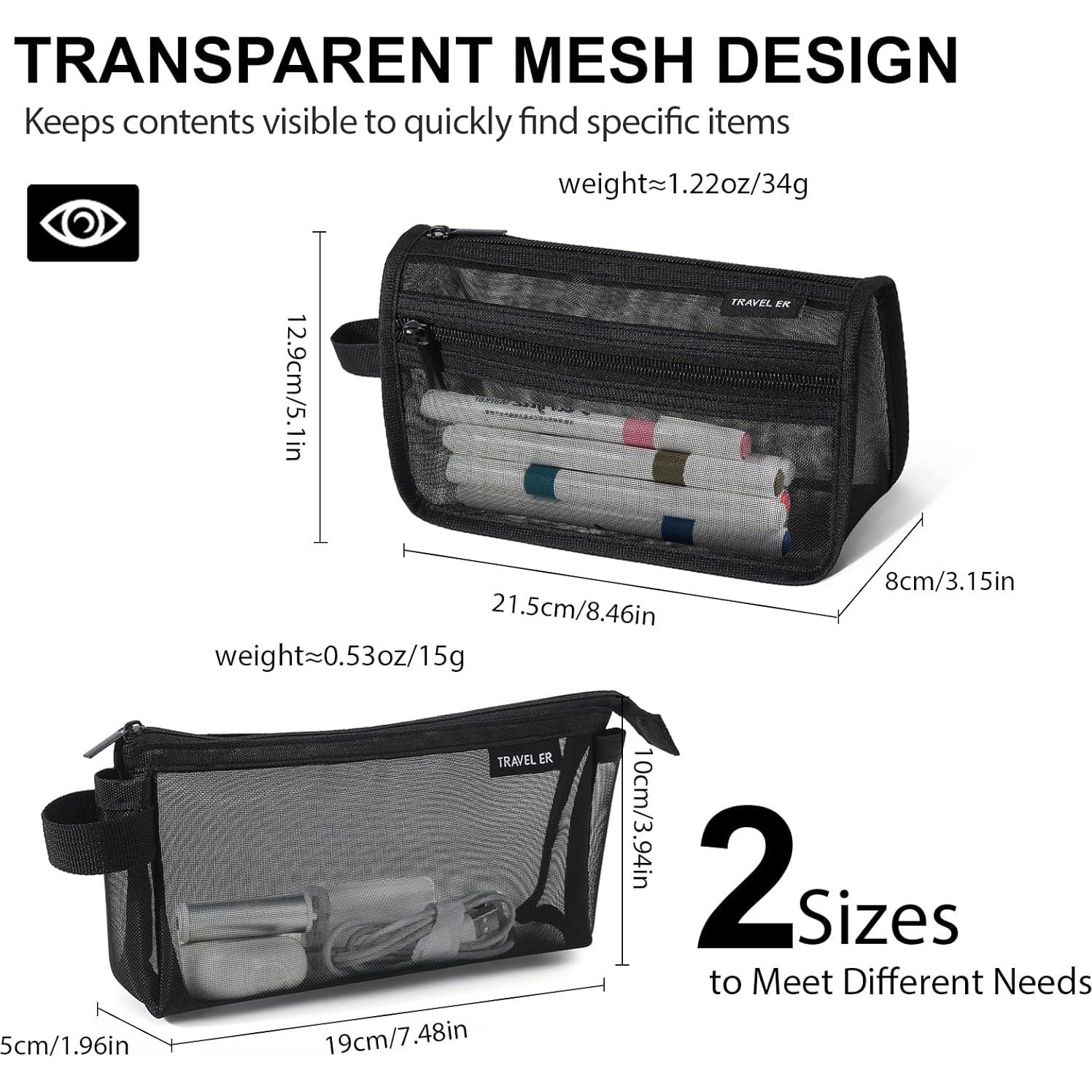 Estuche de Lápices Wangzhong 2 Paquetes Doble Capa Negro