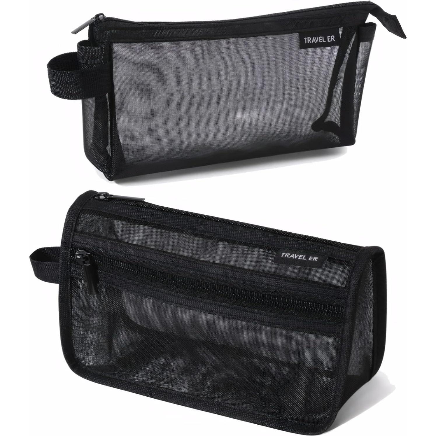 Estuche de Lápices Wangzhong 2 Paquetes Doble Capa Negro