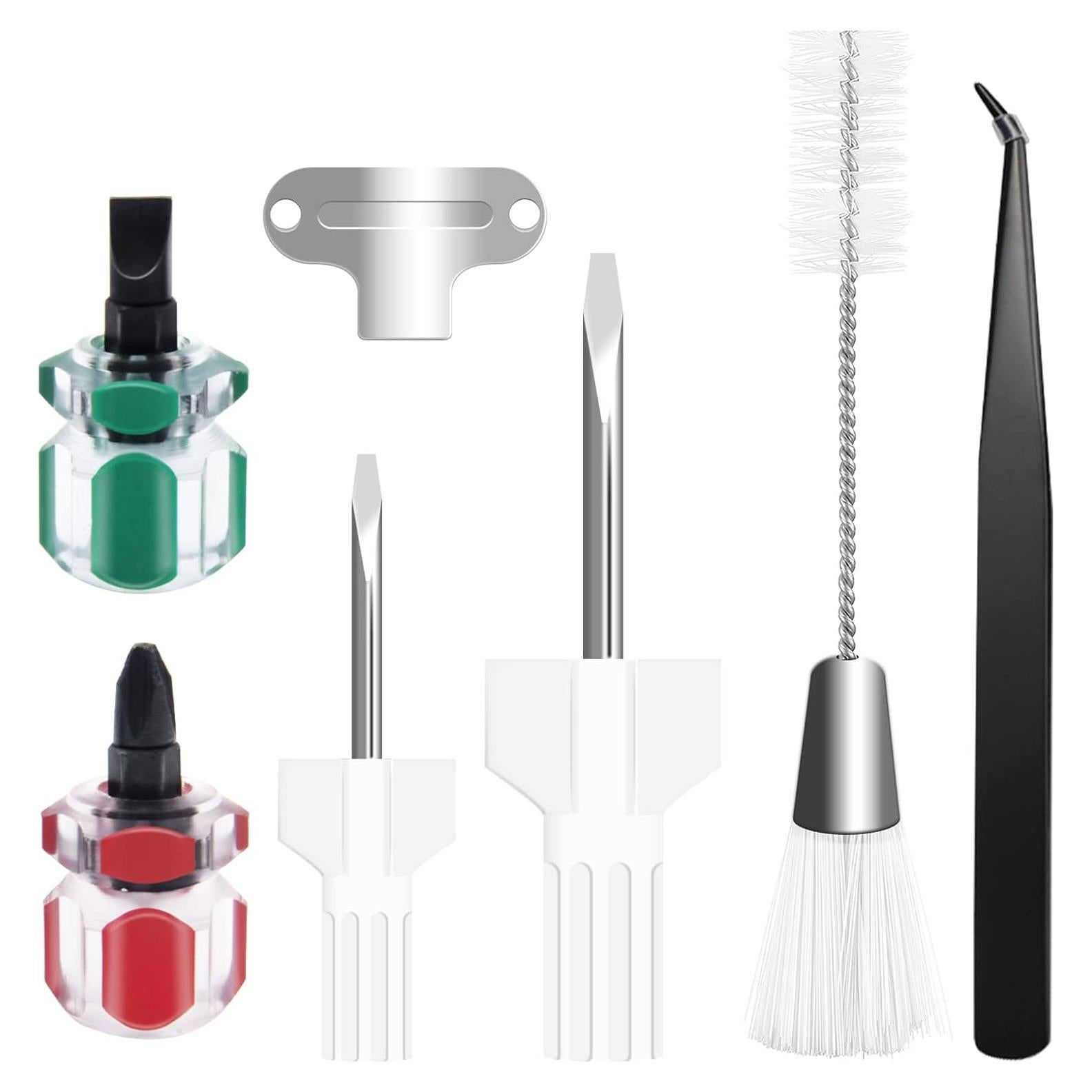 Kit de limpieza para máquina de coser 7 piezas con pinzas y destornilladores