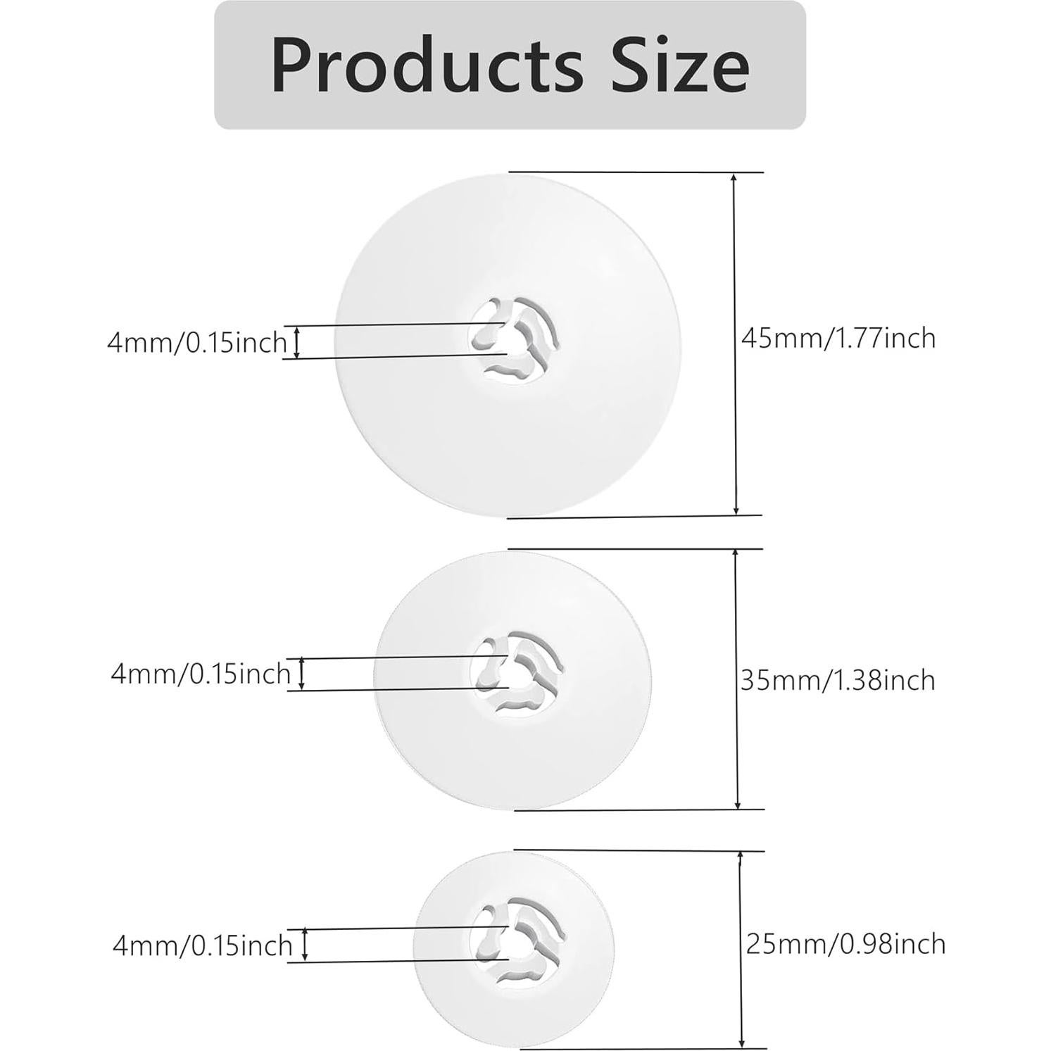 Spool Cap Sewing Machine Spool Pin Cap Small Medium Large Replacement Spool Cap, 45 mm, 35 mm and 25 mm(6 Pieces)
