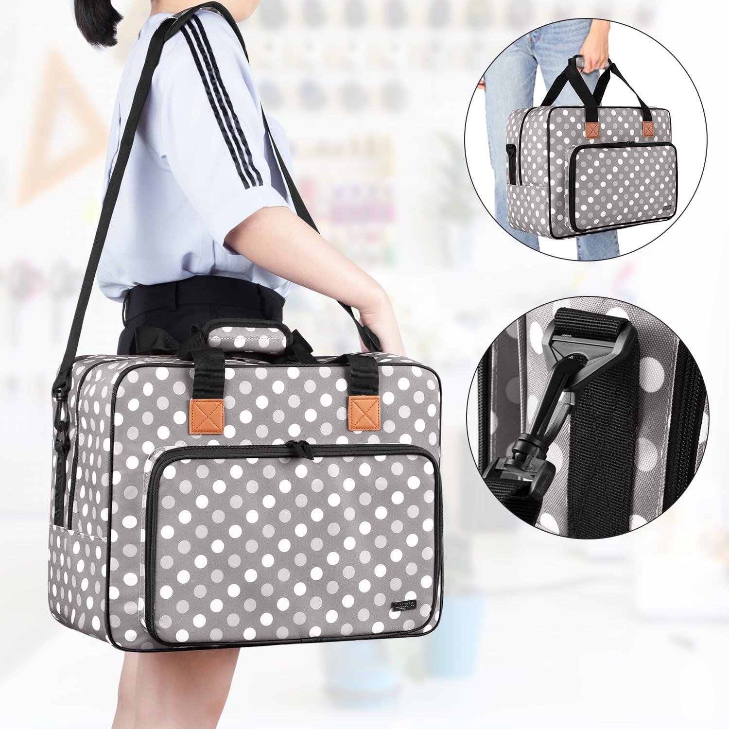 Bolsa para Máquina de Coser LUXJA Puntos Grises 43.9x19.1x30.9cm