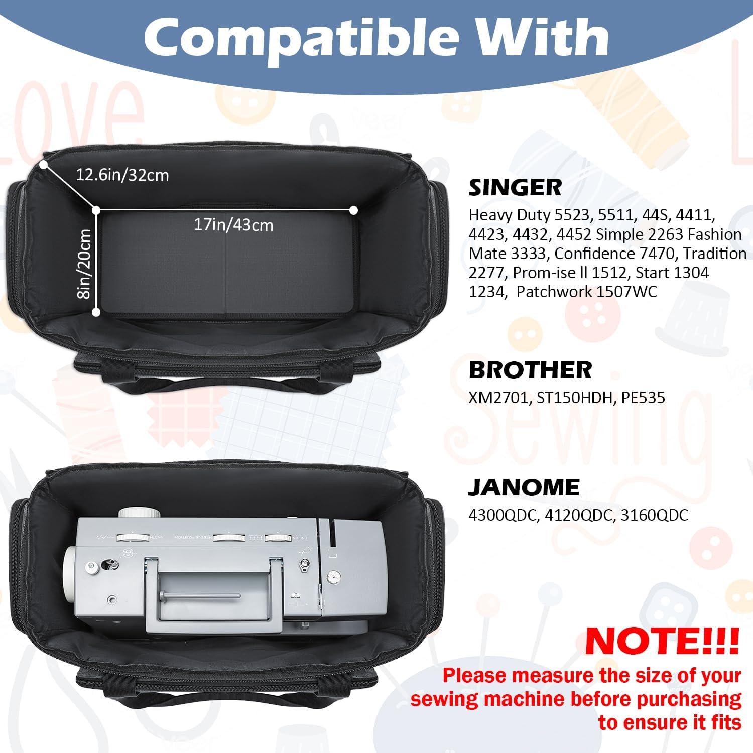 Funda para Máquina de Coser SLINRKE con Ruedas y Bolsillos