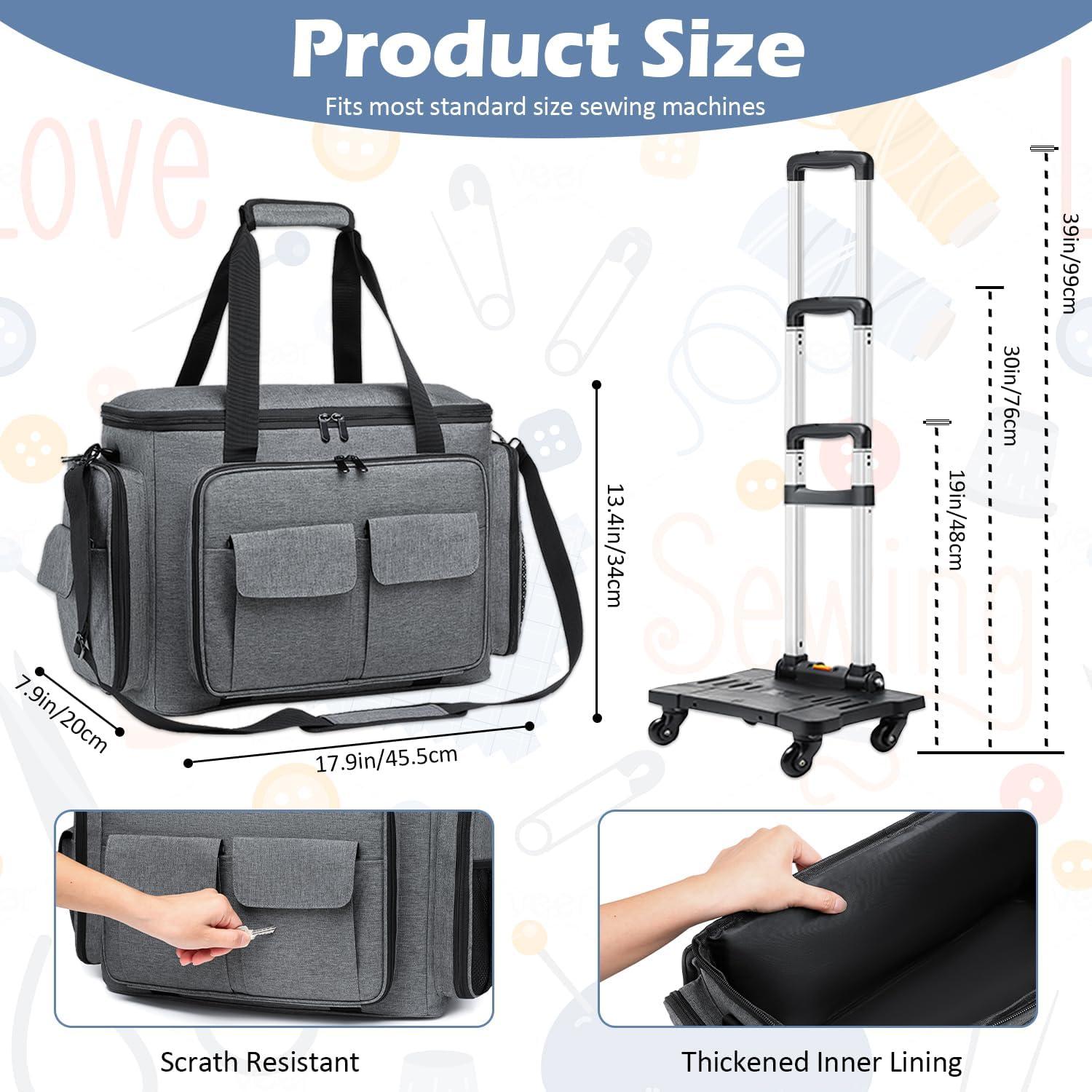 Funda para Máquina de Coser SLINRKE con Ruedas y Bolsillos