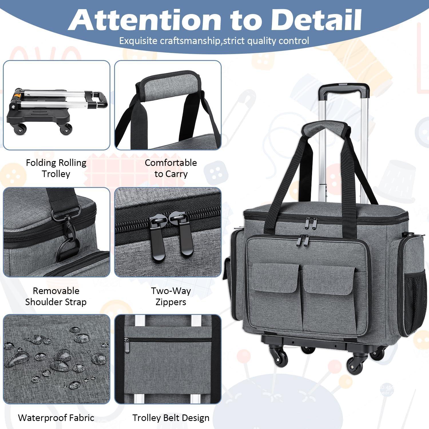 Funda para Máquina de Coser SLINRKE con Ruedas y Bolsillos