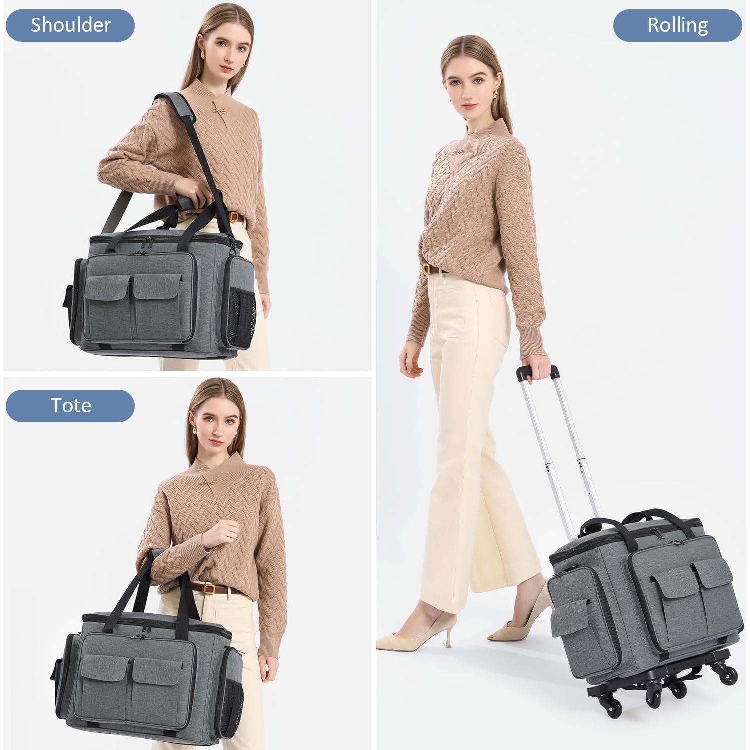 Funda para Máquina de Coser SLINRKE con Ruedas y Bolsillos