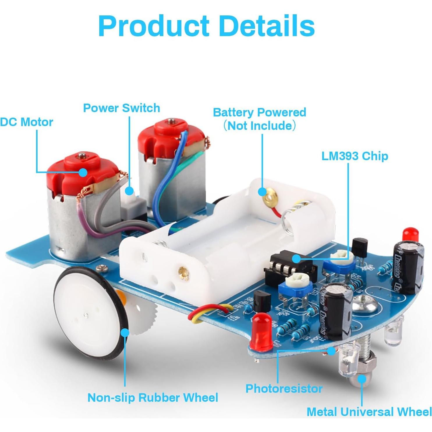Kit de Soldadura MiOYOOW Coche Robot Seguidor Línea STEM