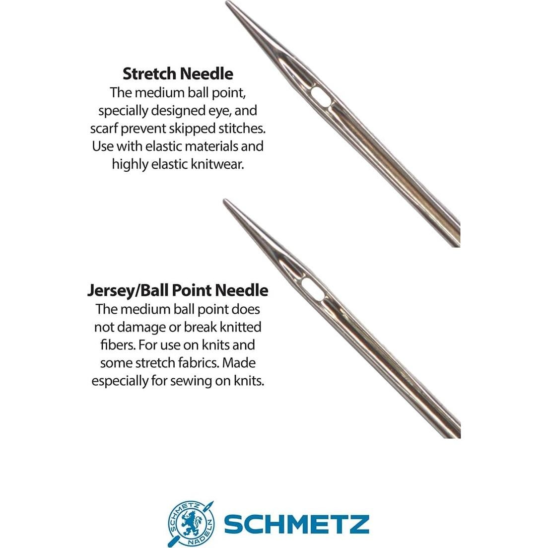 Paquete de agujas para máquina de coser SCHMETZ Stretch y Jersey