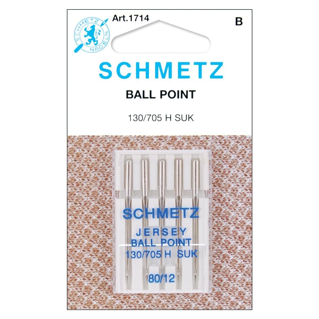 Agujas de Máquina de Coser Schmetz 1714C Punto de Bola 80/12