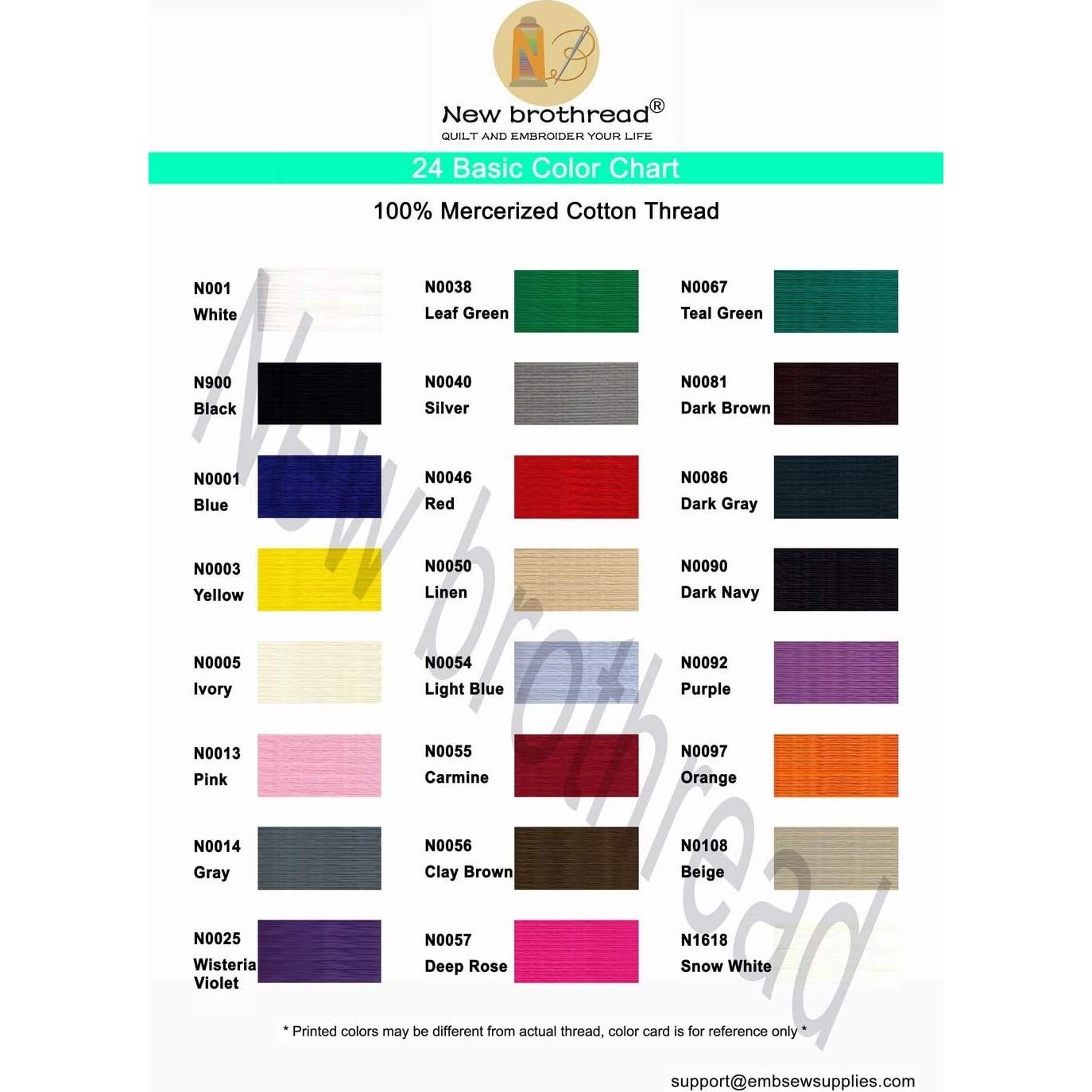 Hilos de Algodón 100% Mercerizado New brothread 600m Multiusos